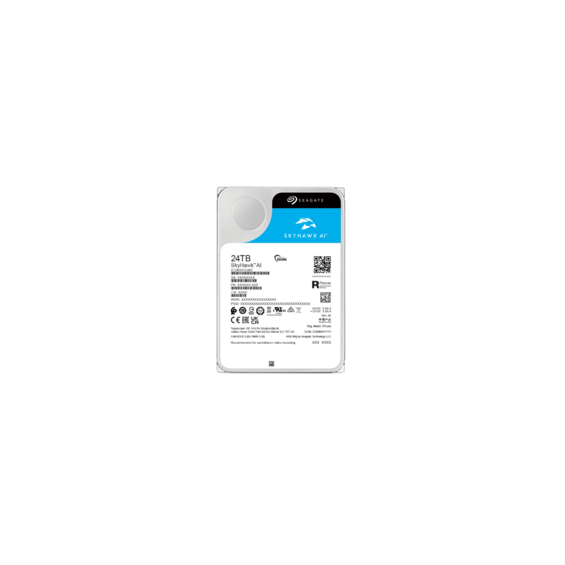 HDD Seagate SkyHawk AI ST24000VE002 24TB SATA III 512MB (D) HDD Seagate SkyHawk AI ST24000VE002 24TB SATA III 512MB (D)