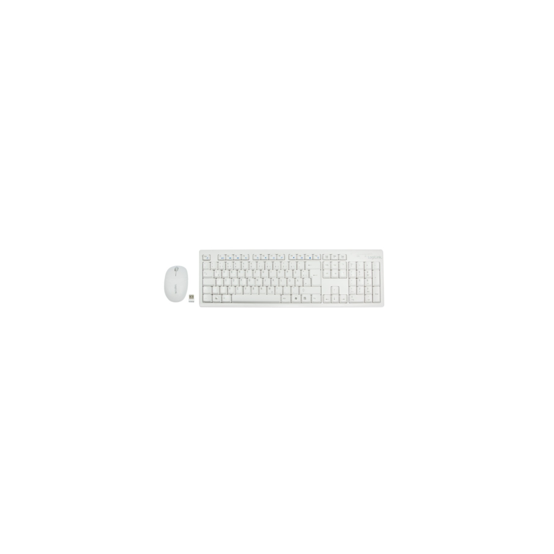 Keyboard & Mouse LogiLink Wireless white (ID0104W)