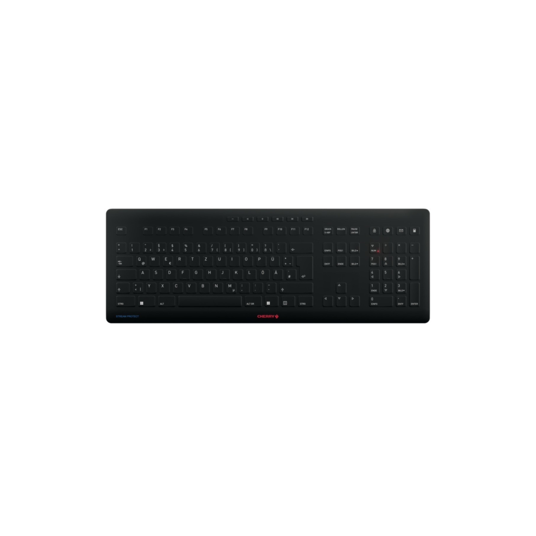 Keyboard Cherry Stream kabellos Schwarz (DE) (JK-8552DE-2) [B-Ware]