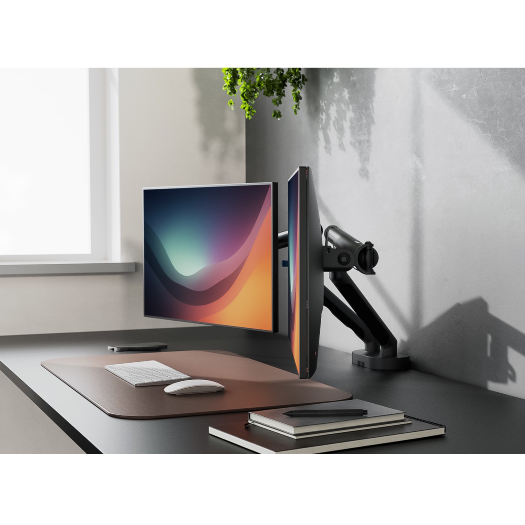 Digitus Monitorhalterung 2x35" schwenkbar black DA-90471