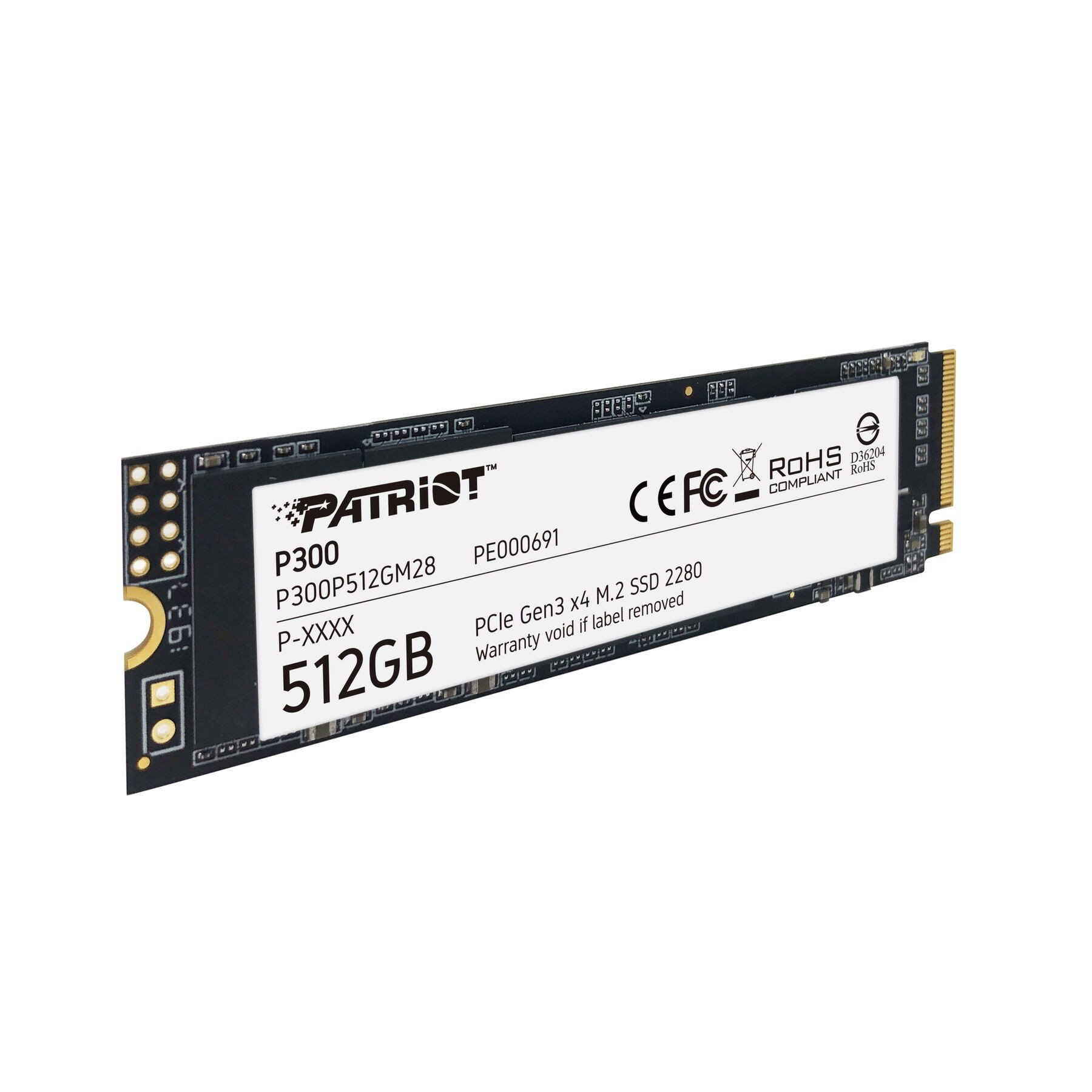 SSD Patriot P300 512GB M.2 PCIe 3.0 P300P512GM28 SSD Patriot P300 512GB M.2 PCIe 3.0 P300P512GM28