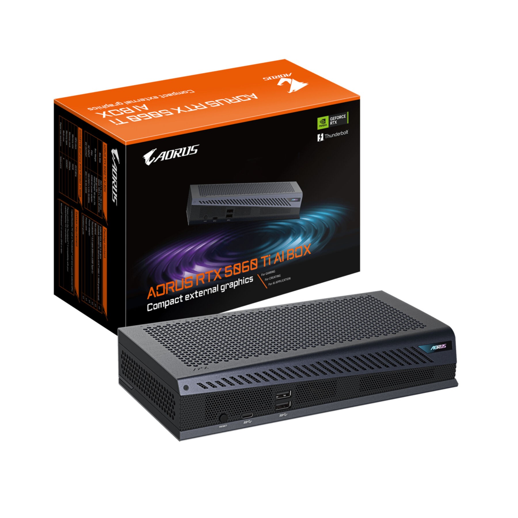 VGA Gigabyte GeForce® RTX 5060 TI 16GB Aorus AI BOX VGA Gigabyte GeForce® RTX 5060 TI 16GB Aorus AI BOX