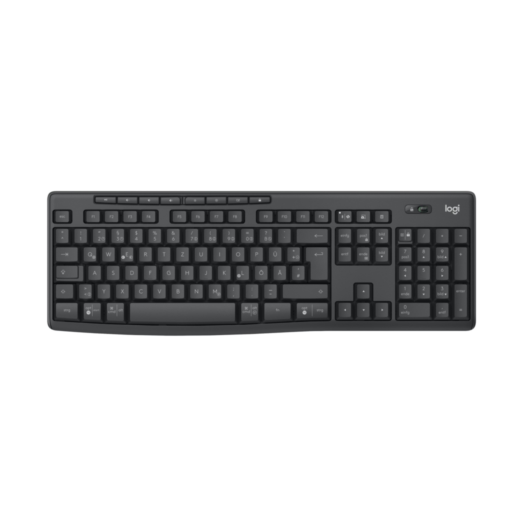 Keyboard & Mouse Logitech MK370 Combo for Business - graphite - DE - Tastatur - Bluetooth (920-012065)