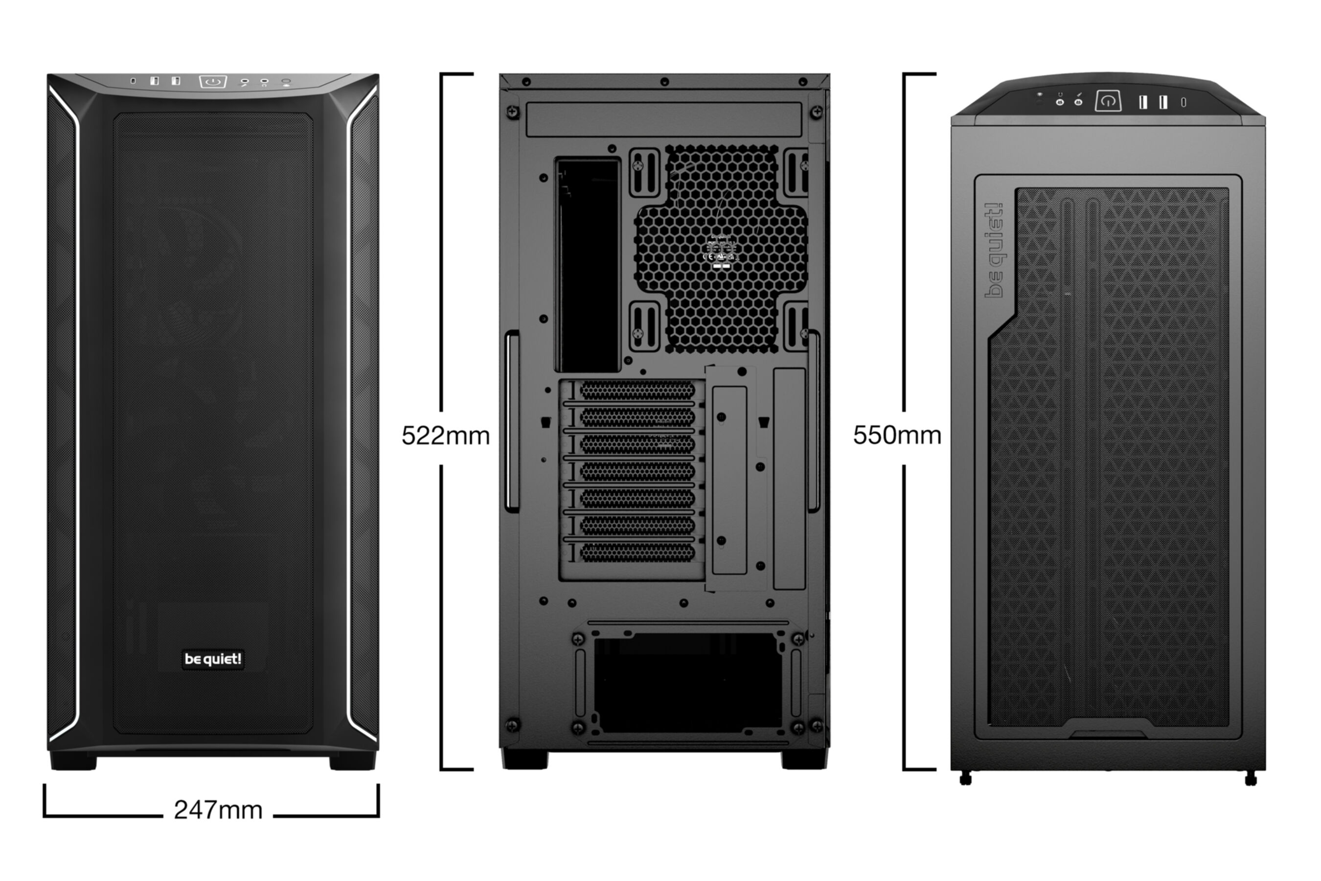 PC- Gehäuse BeQuiet Shadow Base 800 DX - schwarz PC- Gehäuse BeQuiet Shadow Base 800 DX - schwarz