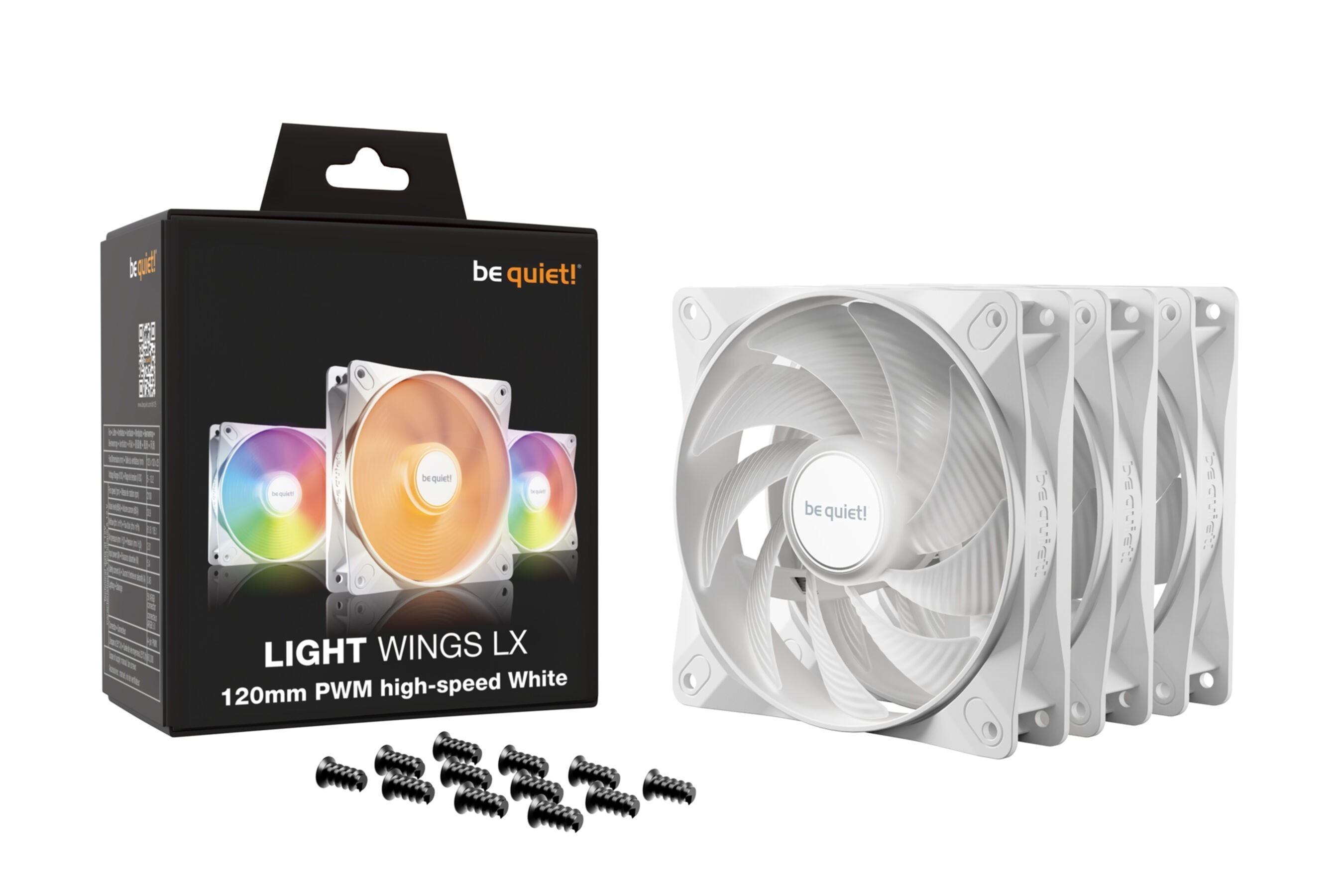 PC- Gehäuselüfter Be Quiet Light Wings LX 120mm PWM white hight-speed (triple pack) BL125 PC- Gehäuselüfter Be Quiet Light Wings LX 120mm PWM white hight-speed (triple pack) BL125