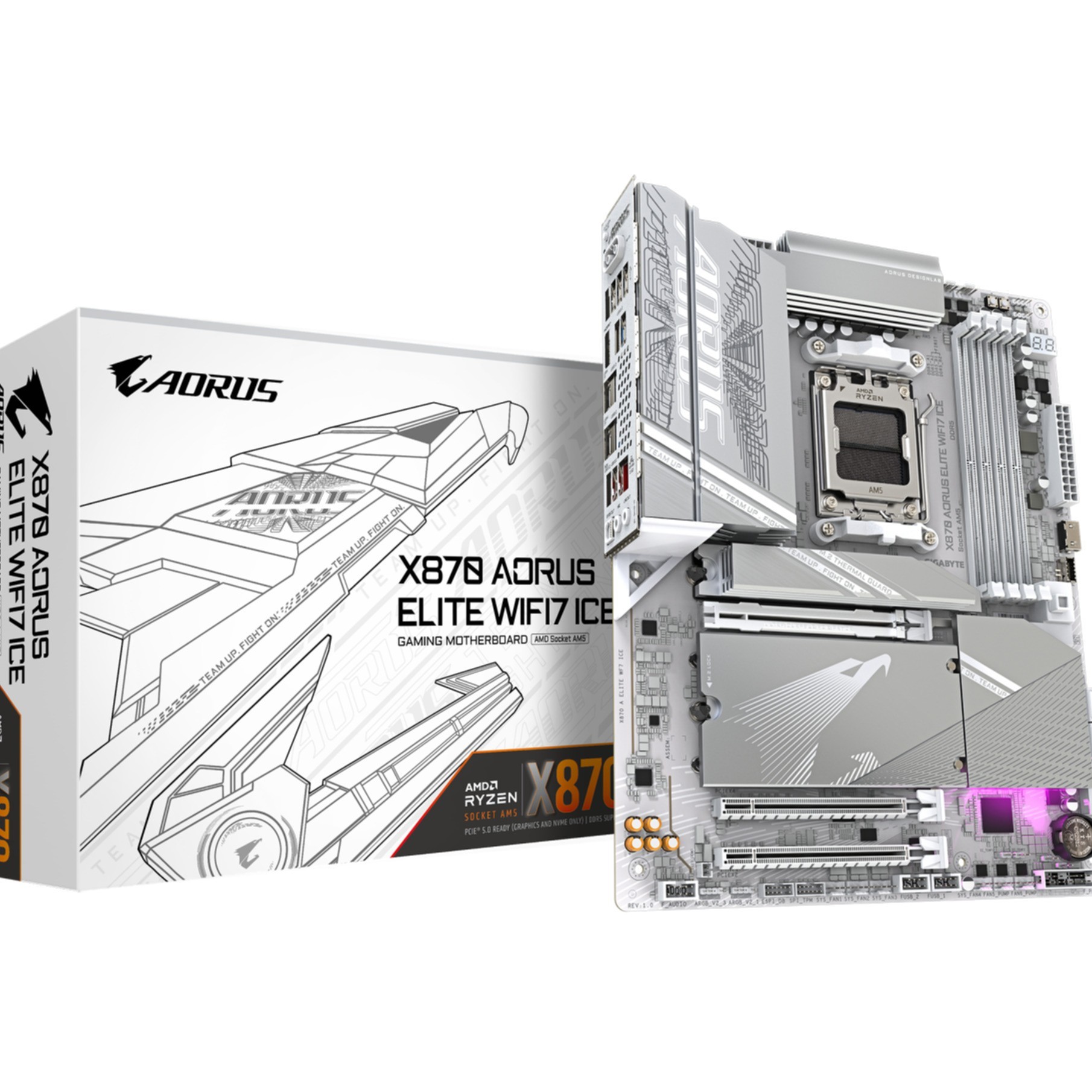 Gigabyte GA-X870 AORUS ELITE WF7 ICE (AM5) (D) Gigabyte GA-X870 AORUS ELITE WF7 ICE (AM5) (D)