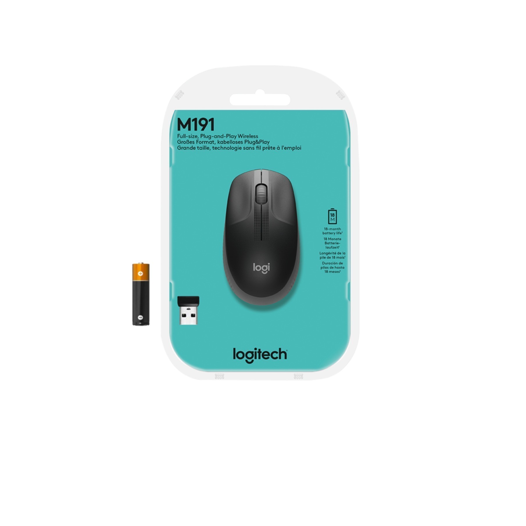 Mouse Logitech M190 Wireless black (910-005905)