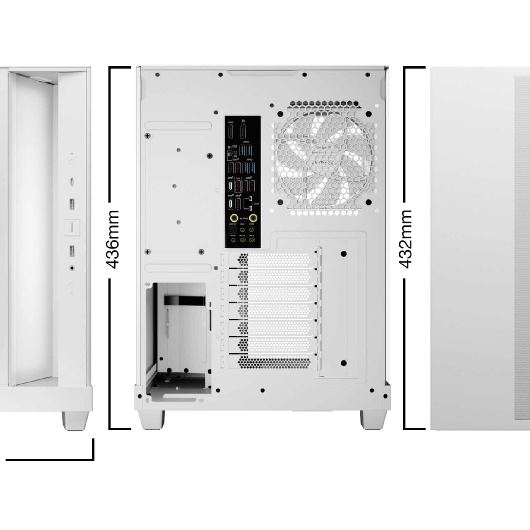 PC- Gehäuse BeQuiet Light Base 500 LX weiß