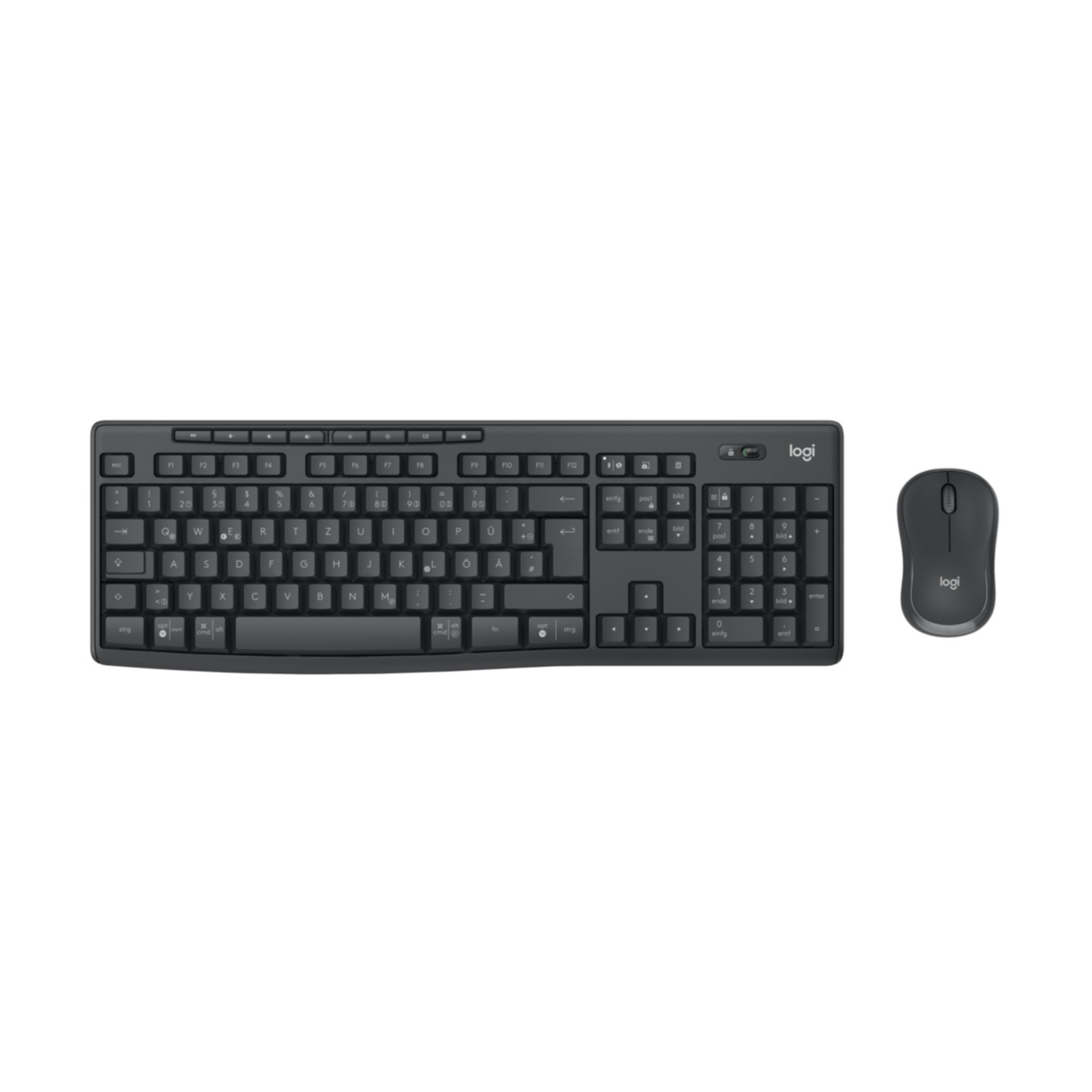 Keyboard & Mouse Logitech MK370 Combo for Business - graphite - DE - Tastatur - Bluetooth (920-012065)