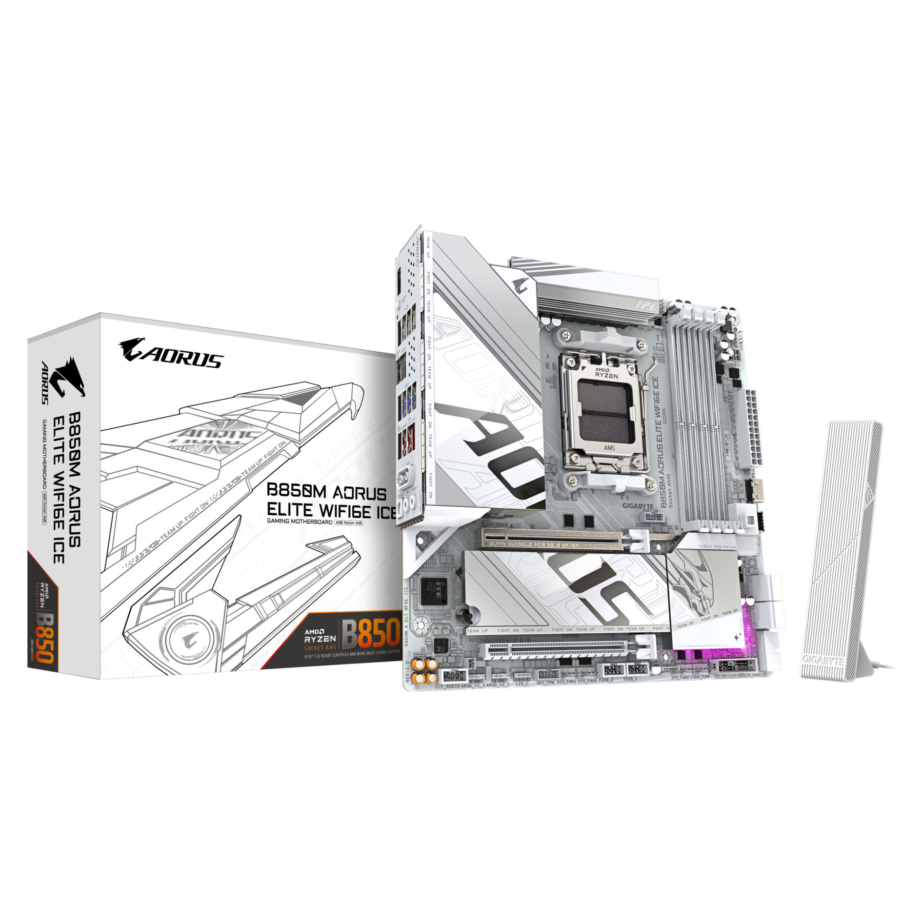 Gigabyte GA-B850M A ELT WF6E ICE (AM5) (D) Gigabyte GA-B850M A ELT WF6E ICE (AM5) (D)