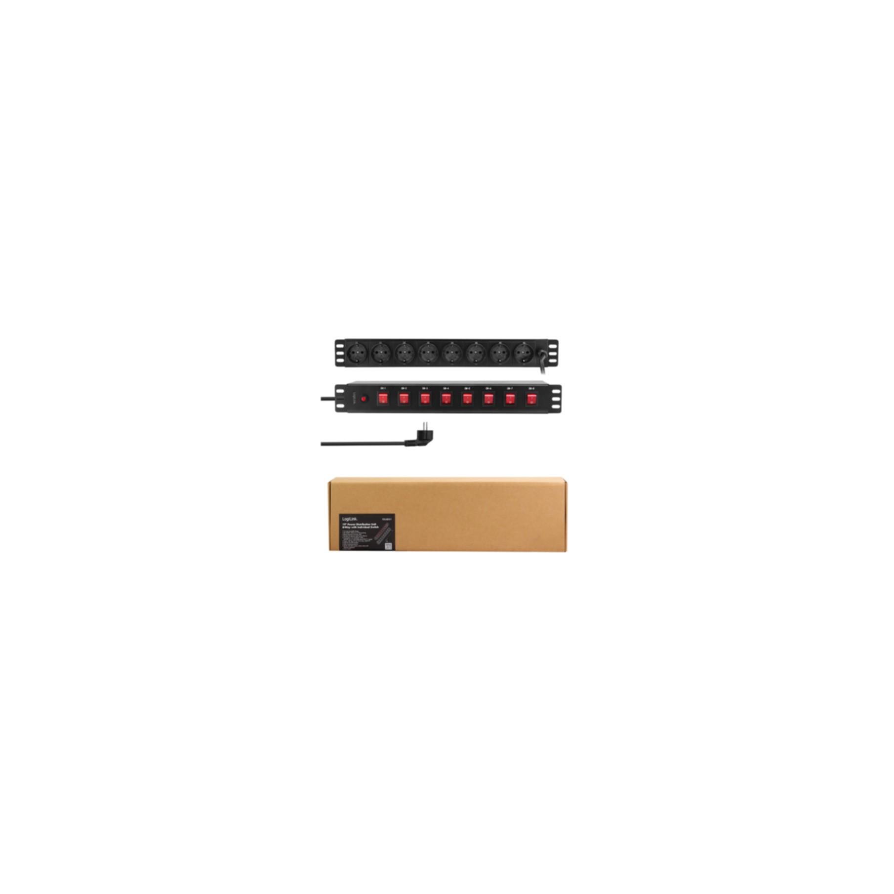 LogiLink Steckdosenleiste 8-fach (CEE7/7) PDU Steckdosenleiste Rack PDU8D01 LogiLink Steckdosenleiste 8-fach (CEE7/7) PDU Steckdosenleiste Rack PDU8D01