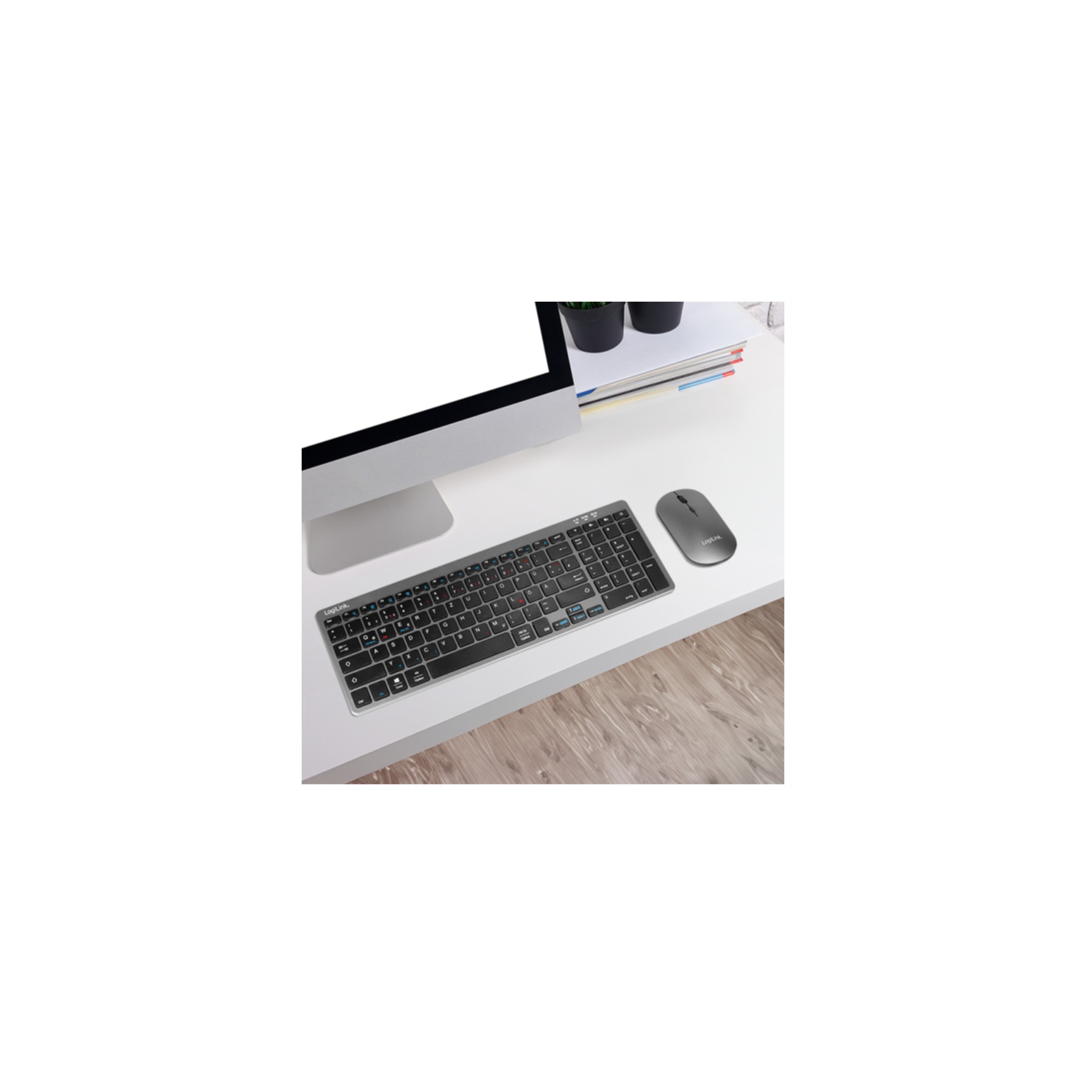 Keyboard & Mouse Logilink wireless grey (ID0215)