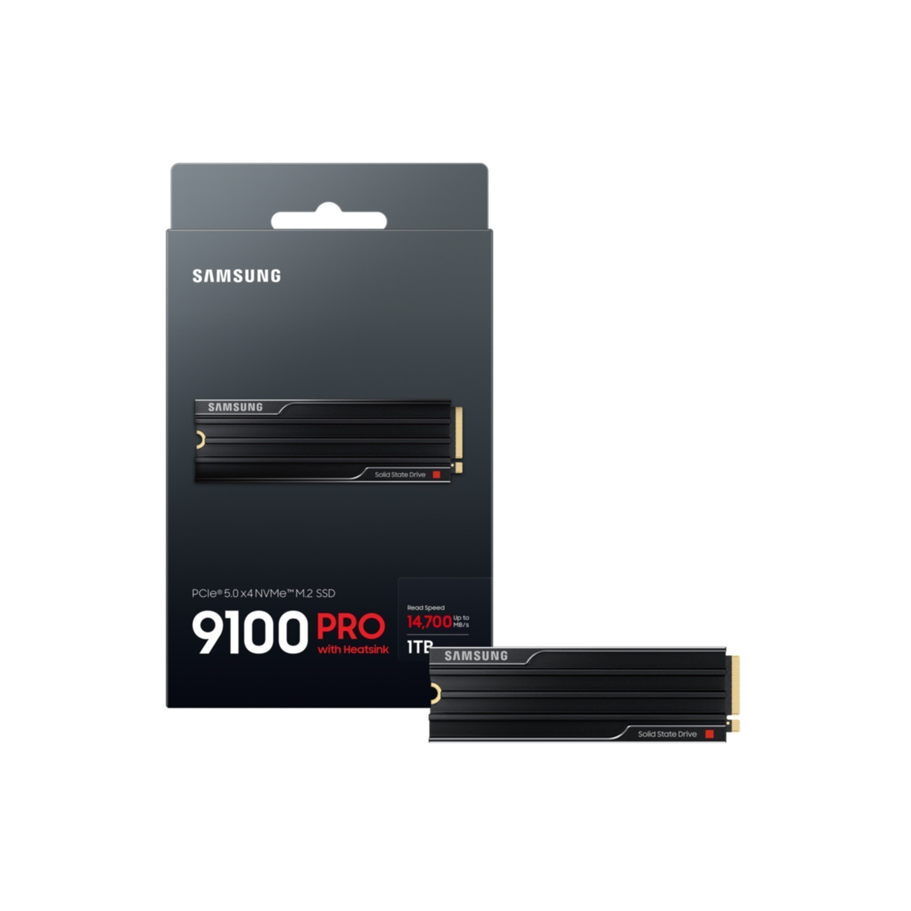 SSD Samsung 9100 Pro M.2 1TB NVMe MZ-VAP1T0CW PCIe 5.0 mit HeatSink SSD Samsung 9100 Pro M.2 1TB NVMe MZ-VAP1T0CW PCIe 5.0 mit HeatSink