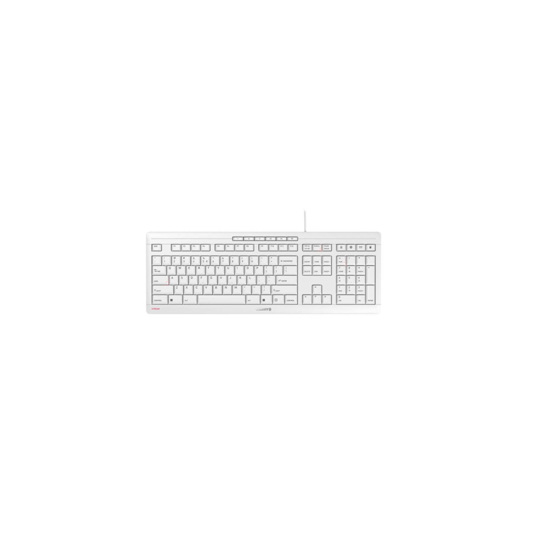 Keyboard Cherry STREAM weiß-grau US (JK-8500EU-0)