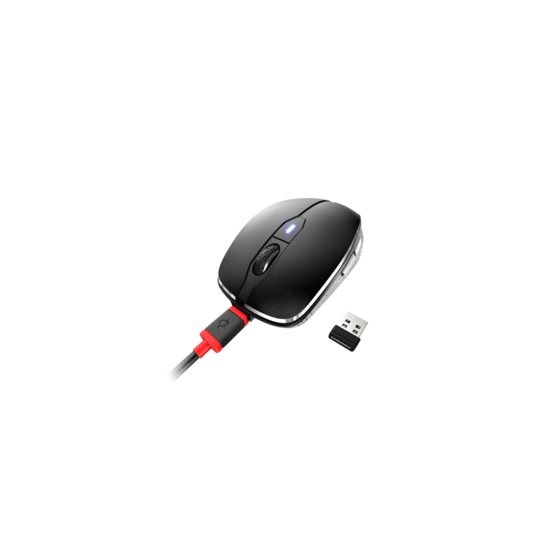 Mouse Cherry MW 8C Advanced - (JW-8100) - ergonomisch - optisch - 6 Tasten - kabellos - 2.4 GHz, Bluetooth 4.0 - kabelloser Empfänger (USB) Mouse Cherry MW 8C Advanced - (JW-8100) - ergonomisch - optisch - 6 Tasten - kabellos - 2.4 GHz, Bluetooth 4.0 - kabelloser Empfänger (USB)