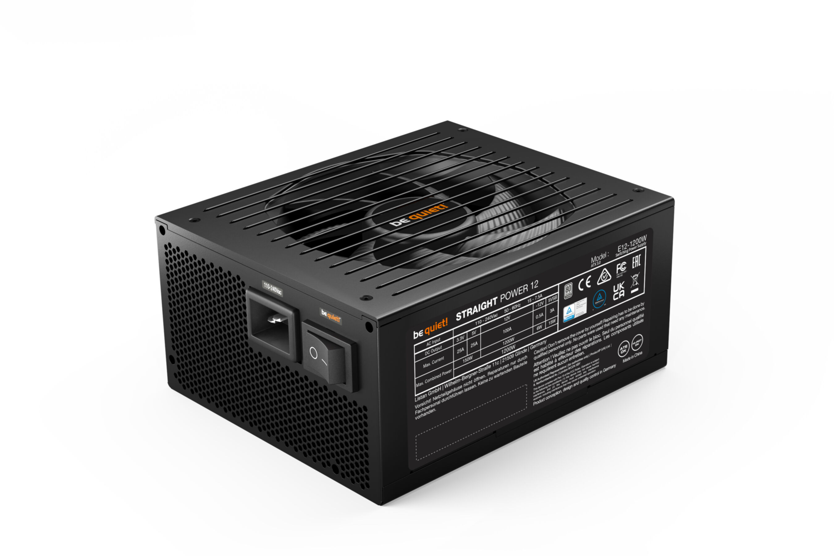 PC- Netzteil Be Quiet Straight Power 12 1200W 80+Platinum BN339 PC- Netzteil Be Quiet Straight Power 12 1200W 80+Platinum BN339
