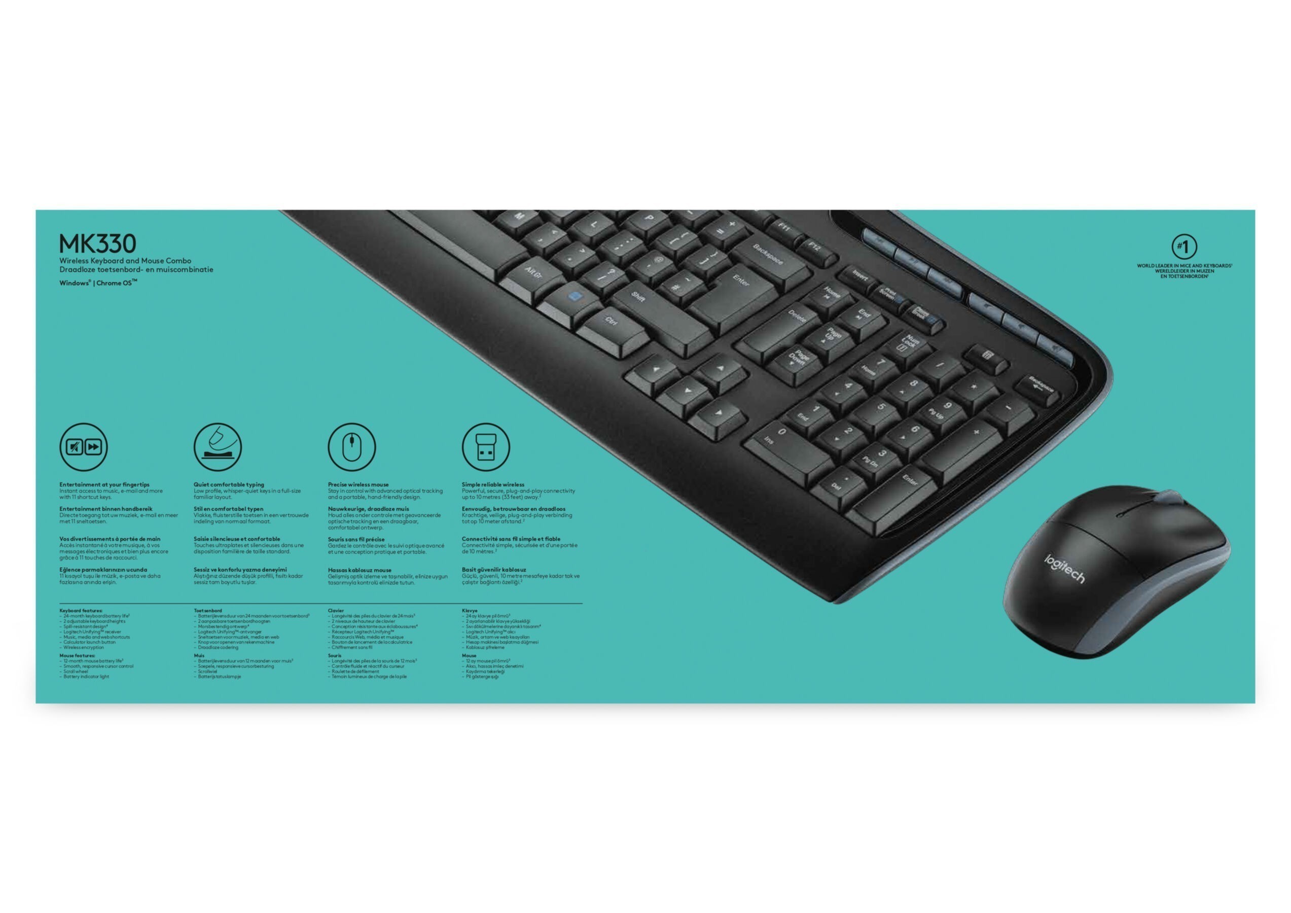 Keyboard & Mouse Logitech Wireless Combo MK330 (US) (920-003989) Keyboard & Mouse Logitech Wireless Combo MK330 (US) (920-003989)