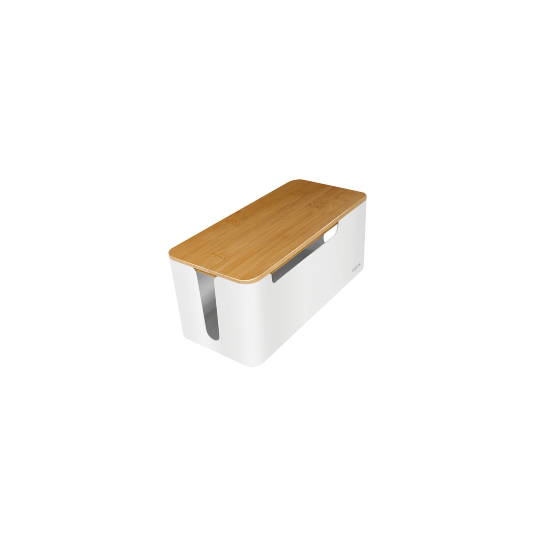 LogiLink Kabelbox 320x140x130mm weiß mit Bambus-Deckel KAB0075 LogiLink Kabelbox 320x140x130mm weiß mit Bambus-Deckel KAB0075