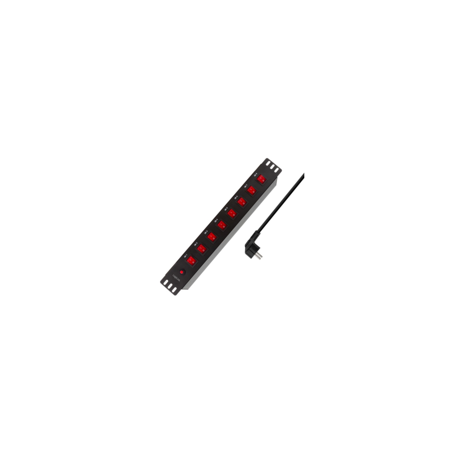 LogiLink Steckdosenleiste 8-fach (CEE7/7) PDU Steckdosenleiste Rack PDU8D01