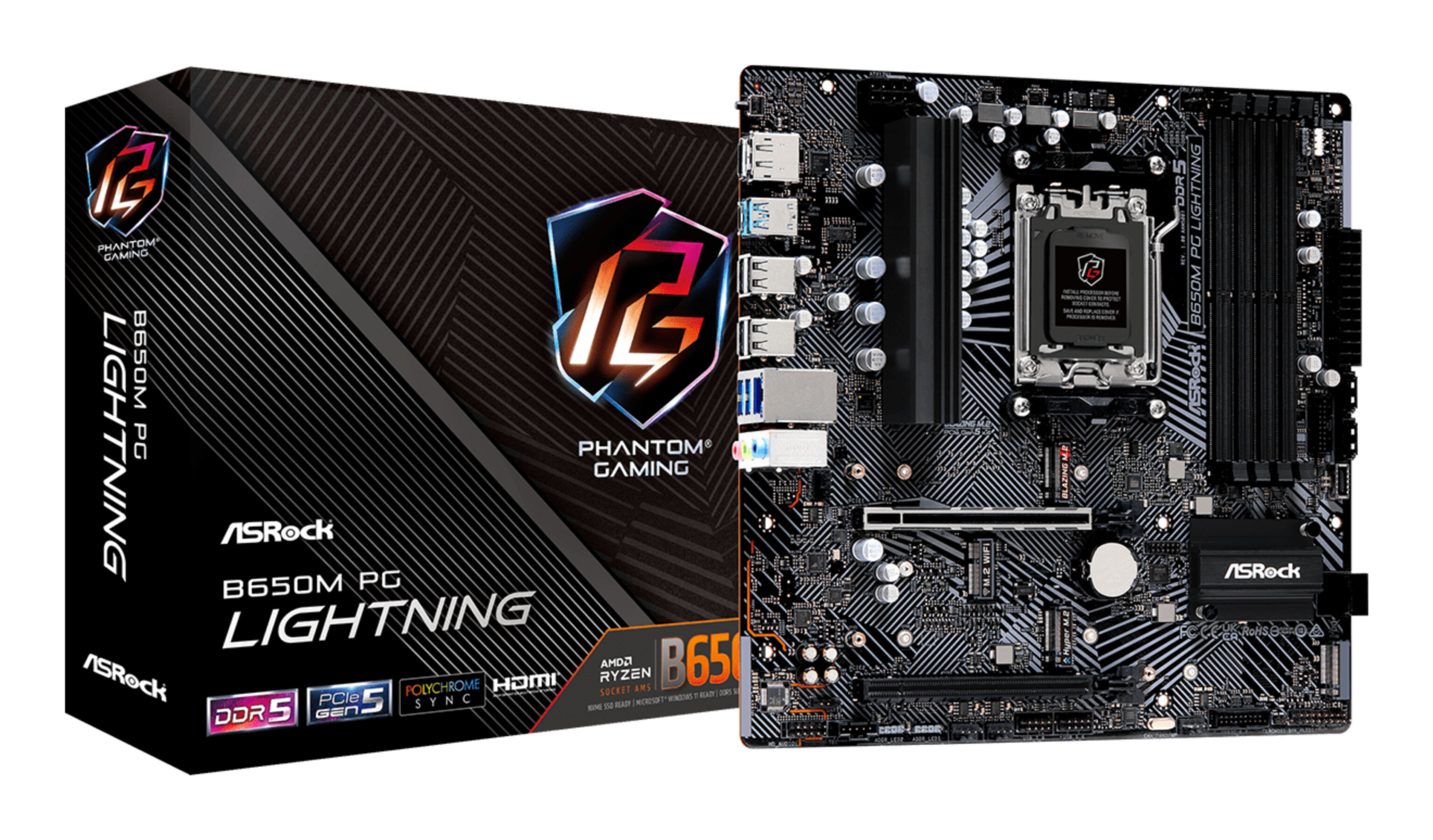 ASROCK B650M Phantom Gaming Lightning (AM5) (D) ASROCK B650M Phantom Gaming Lightning (AM5) (D)