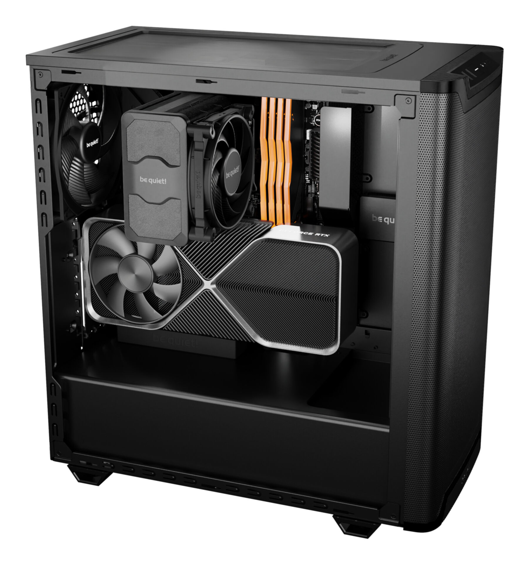 PC- Gehäuse BeQuiet Pure Base 501 Airflow Window - black PC- Gehäuse BeQuiet Pure Base 501 Airflow Window - black