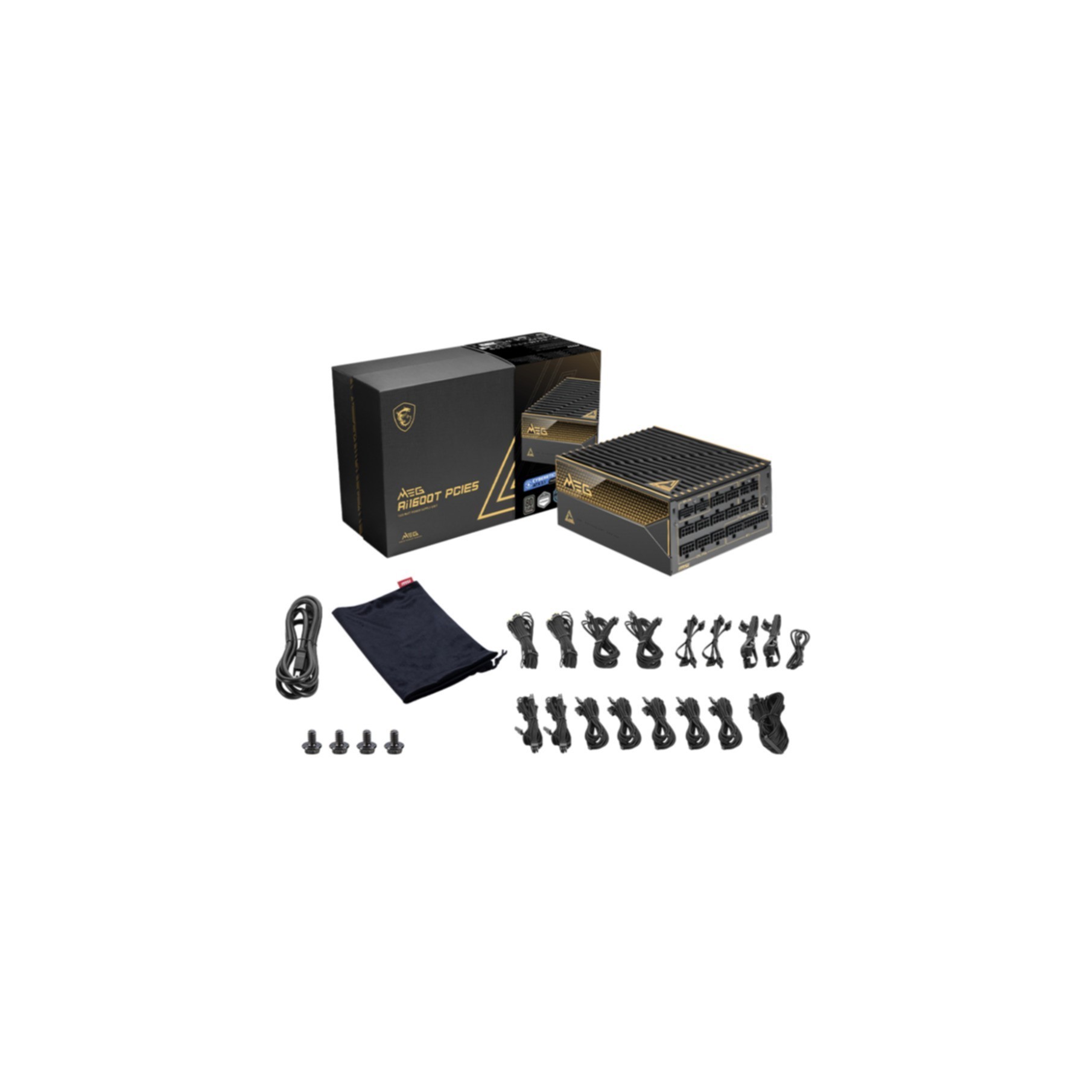PC-Netzteil MSI MEG Ai1600T PCIE 5.1 - ATX3.1 306-7ZPEX11-CE0 PC-Netzteil MSI MEG Ai1600T PCIE 5.1 - ATX3.1 306-7ZPEX11-CE0