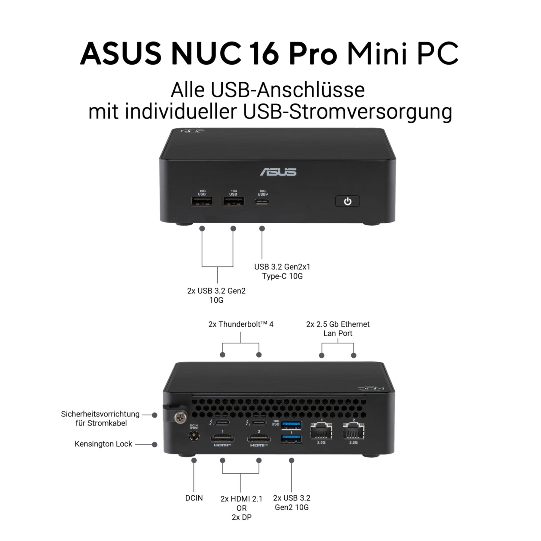 Asus NUC 16 PRO RNUC16GDKS76C4N2 Ultra X7 358H Grand Canyon (inklusive Gema) L10 Asus NUC 16 PRO RNUC16GDKS76C4N2 Ultra X7 358H Grand Canyon (inklusive Gema) L10