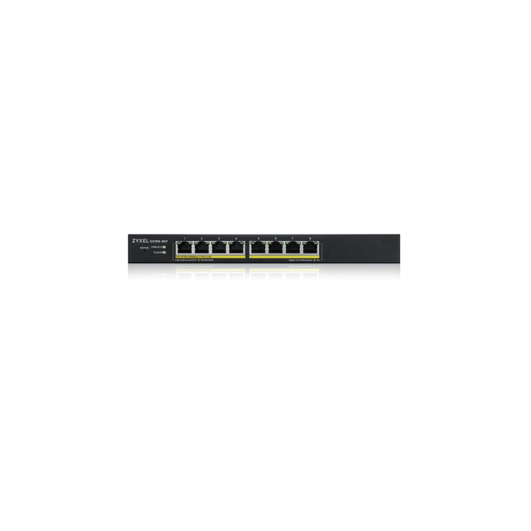 Zyxel Switch 8-port 10/100/1000 GS1915-8EP-EU0101F Zyxel Switch 8-port 10/100/1000 GS1915-8EP-EU0101F
