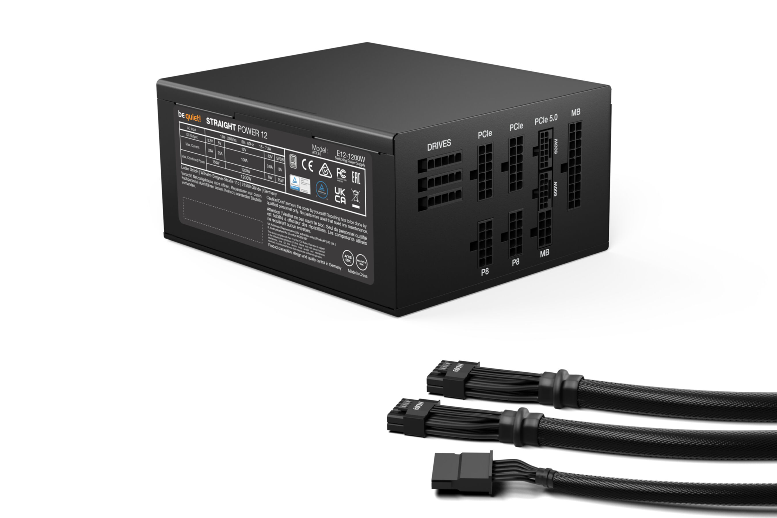 PC- Netzteil Be Quiet Straight Power 12 1200W 80+Platinum BN339 PC- Netzteil Be Quiet Straight Power 12 1200W 80+Platinum BN339