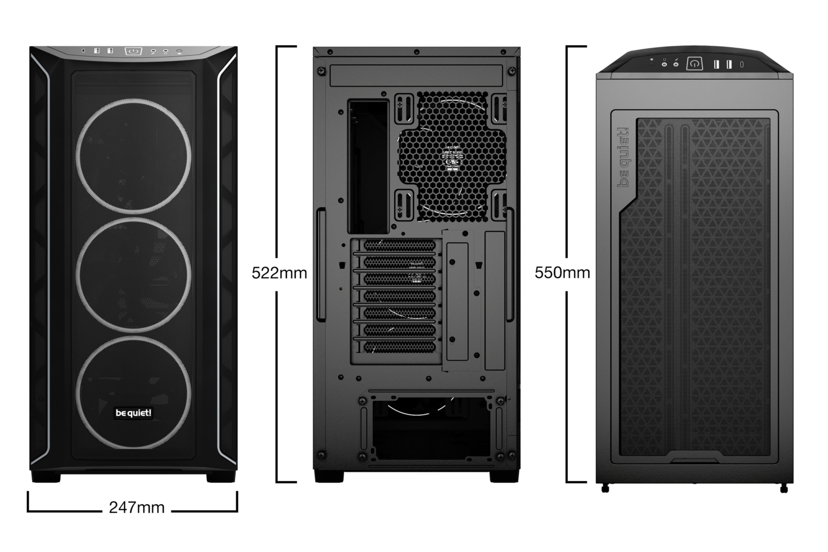 PC- Gehäuse BeQuiet Shadow Base 800 FX - schwarz PC- Gehäuse BeQuiet Shadow Base 800 FX - schwarz
