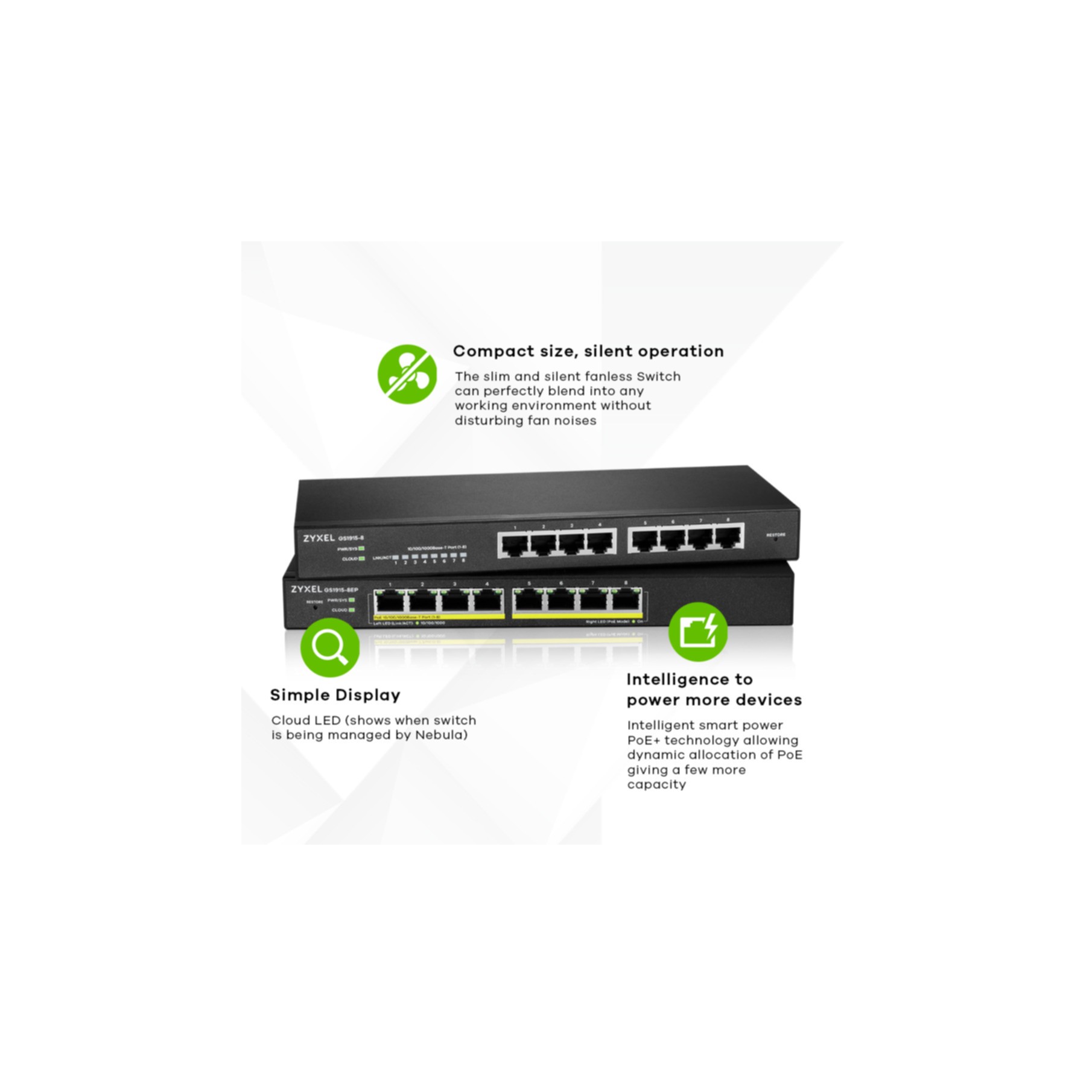 Zyxel Switch 8-port 10/100/1000 GS1915-8EP-EU0101F