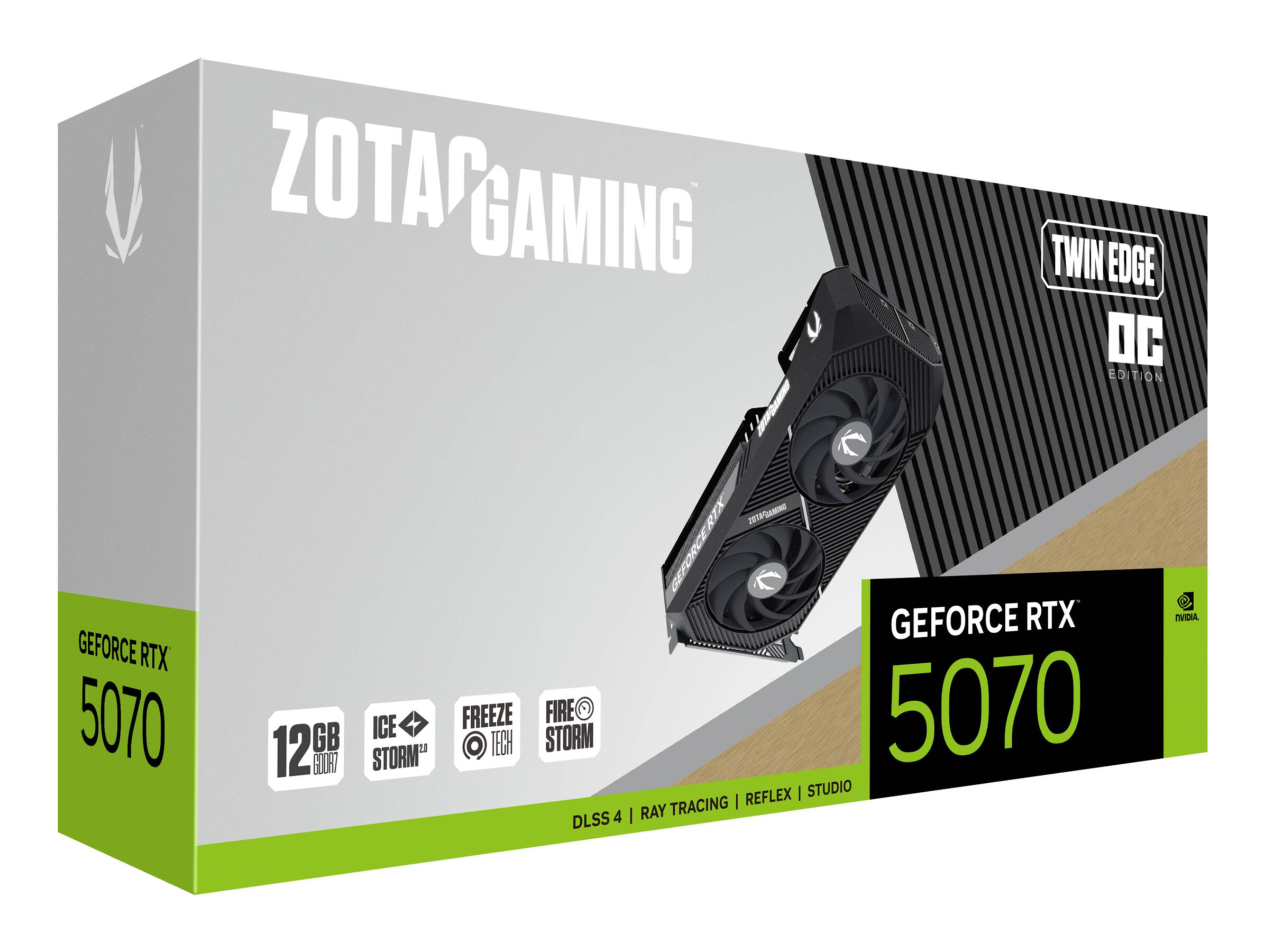 VGA ZOTAC GeForce® RTX 5070 12GB Twin Edge OC VGA ZOTAC GeForce® RTX 5070 12GB Twin Edge OC