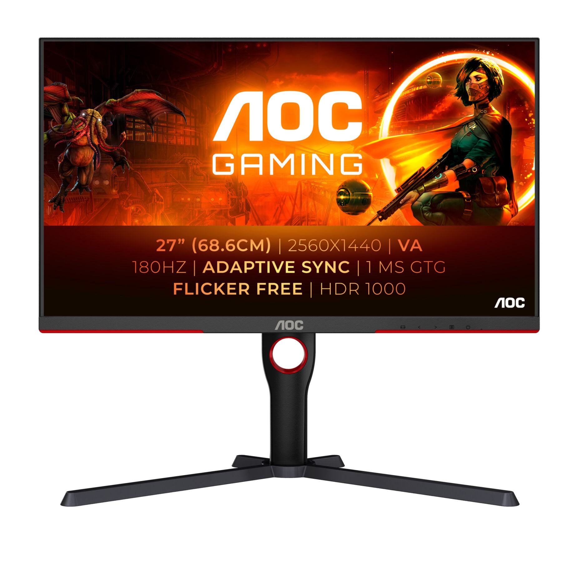 TFT AOC Q27G3XMN/BK 68.58 cm (27")HDMI,DisplayPort