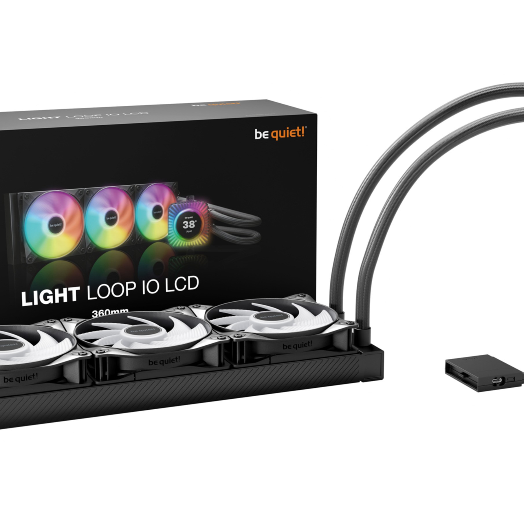 Cooler Be Quiet Light Loop IO LCD 360mm AiO Wasserkühlung black BW032