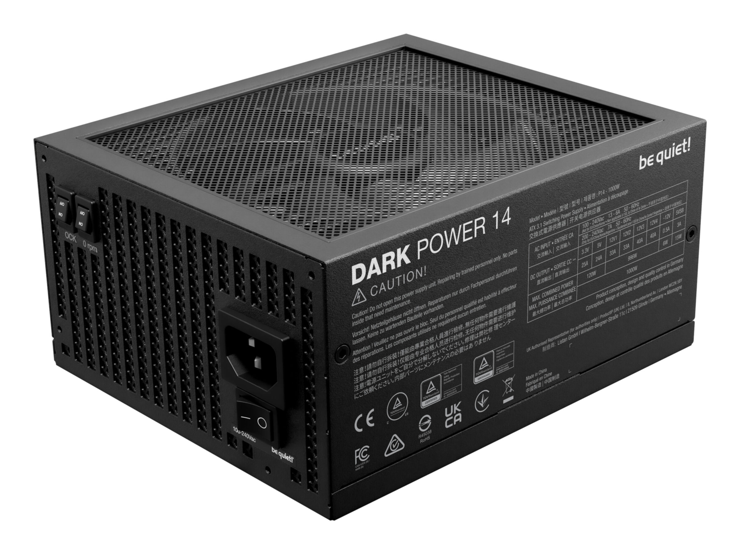 PC- Netzteil Be Quiet Dark Power 14 1000W BP020EU PC- Netzteil Be Quiet Dark Power 14 1000W BP020EU