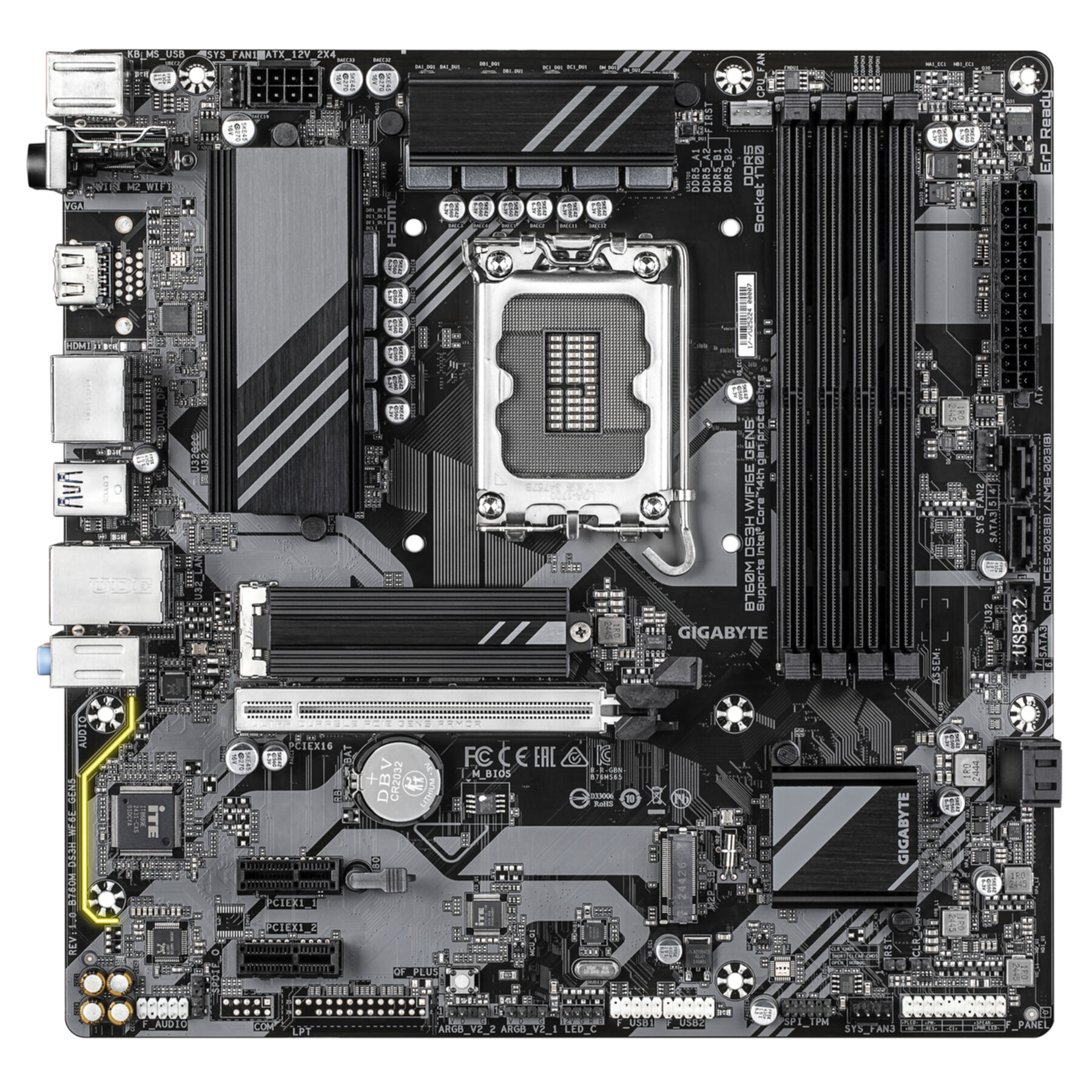 Gigabyte GA-B760M DS3H WF6E GEN5 (1700) (D) Gigabyte GA-B760M DS3H WF6E GEN5 (1700) (D)