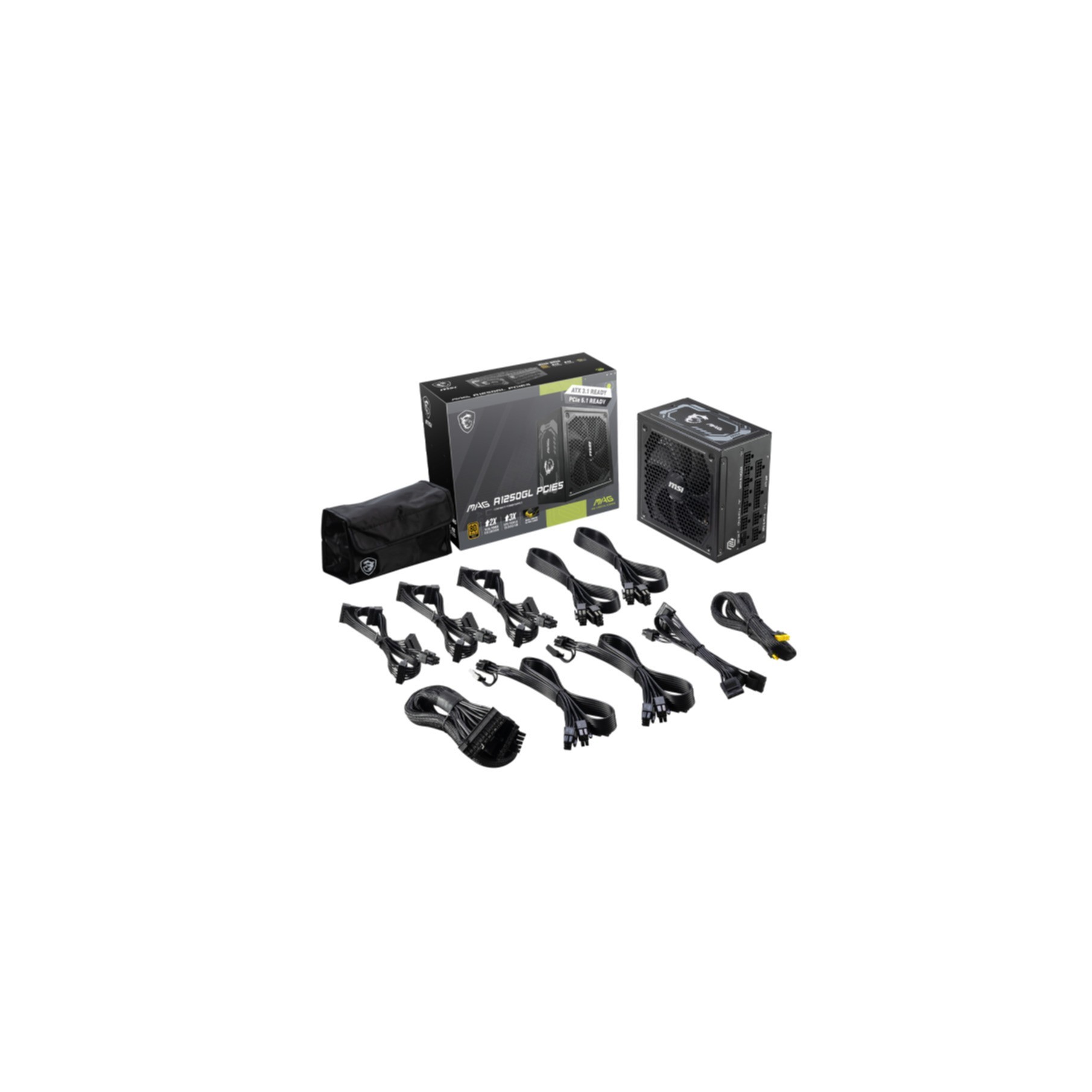 PC- Netzteil MSI MAG A1250GL PCIE5 PC- Netzteil MSI MAG A1250GL PCIE5