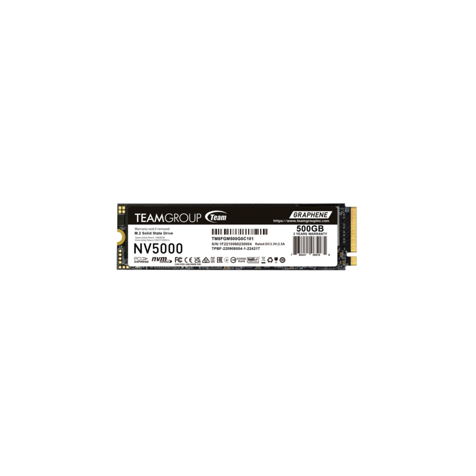 SSD Teamgroup 500GB NV5000 TM8FGM500G0C101 PCIe M.2 PCIe 4.0 x4