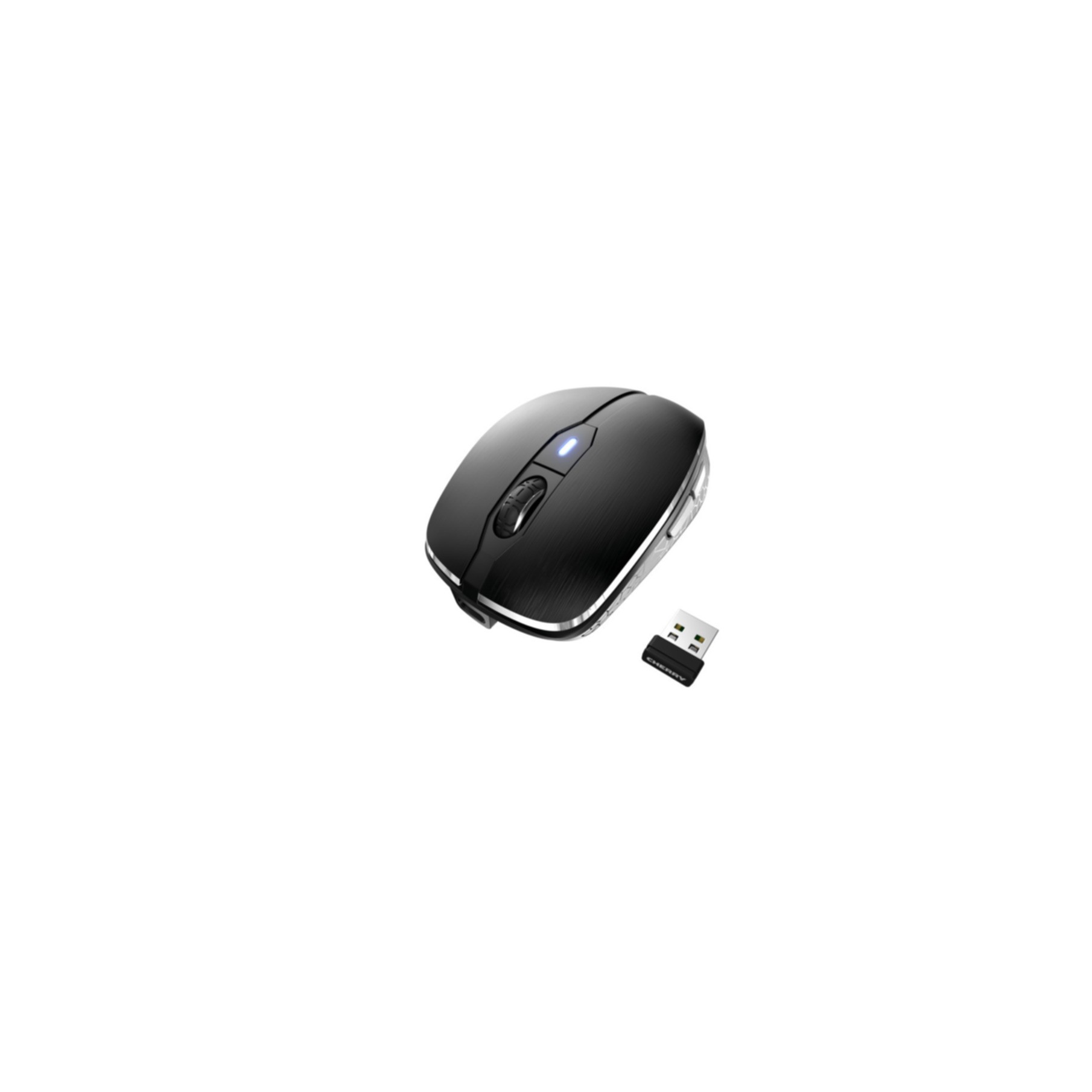 Mouse Cherry MW 8C Advanced - (JW-8100) - ergonomisch - optisch - 6 Tasten - kabellos - 2.4 GHz, Bluetooth 4.0 - kabelloser Empfänger (USB)