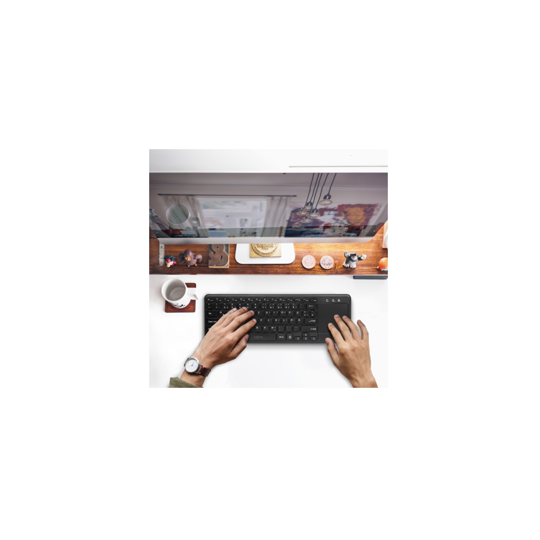 Keyboard & Touchpad Logilink wireless black (ID0188)