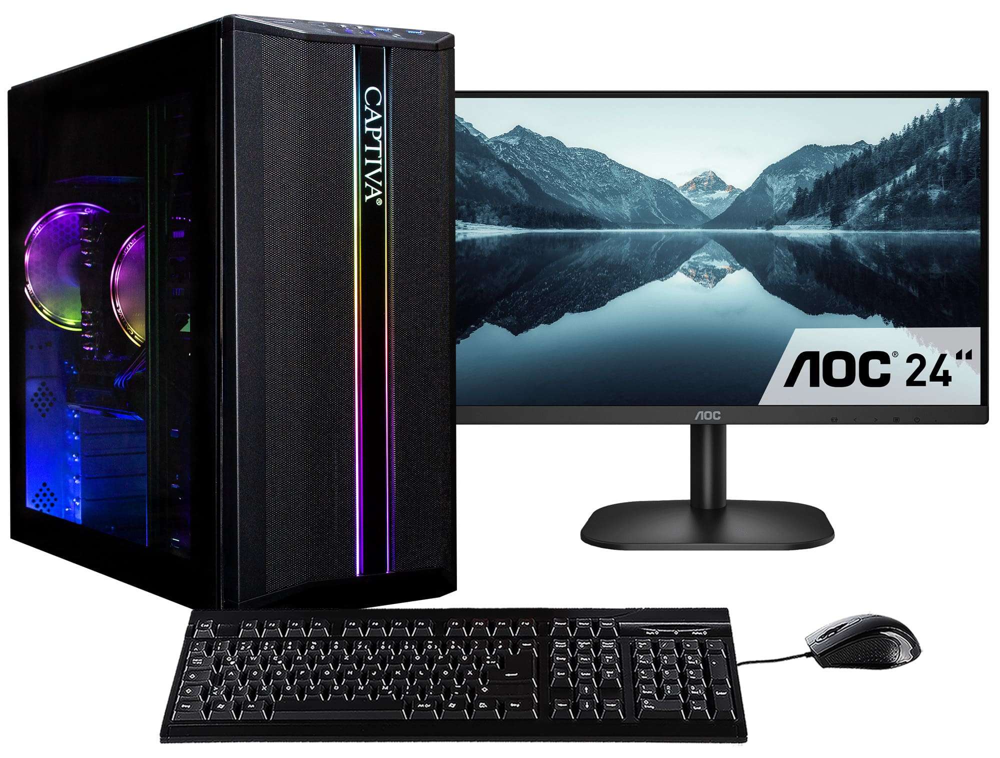 Captiva PC Power Starter R79-989 TFT Bundle (Ryzen 5 5600G/SSD 500GB/16GB/DVD-RW/WLAN/Windows 11 Home 64-bit)