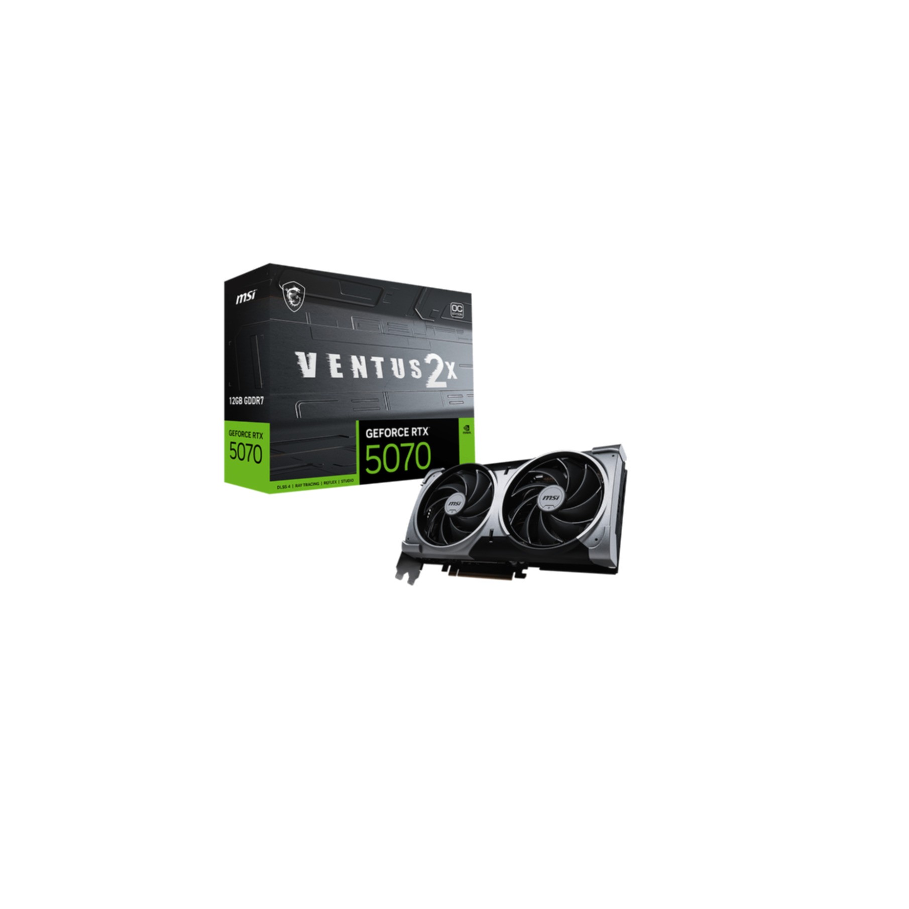 VGA MSI GeForce® RTX 5070 12GB VENTUS 2X OC VGA MSI GeForce® RTX 5070 12GB VENTUS 2X OC