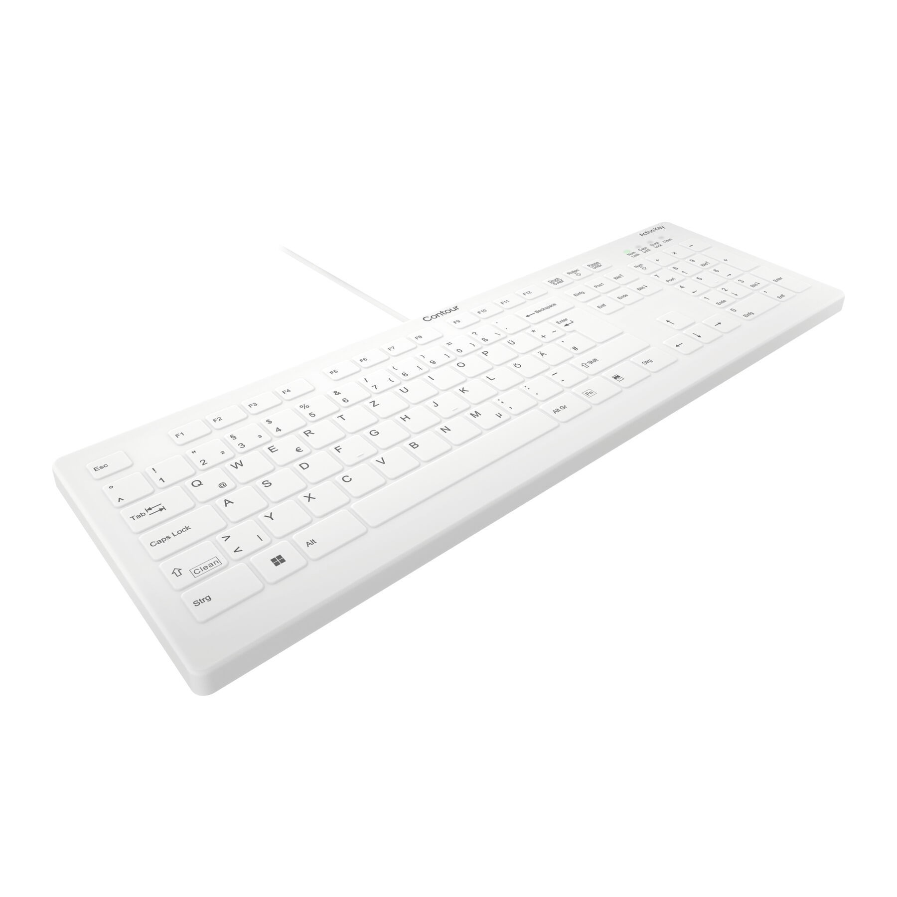 Keyboard Contour Meidcal Active Key AK-C8112 wired white (AK-C8112-US-W/DE)