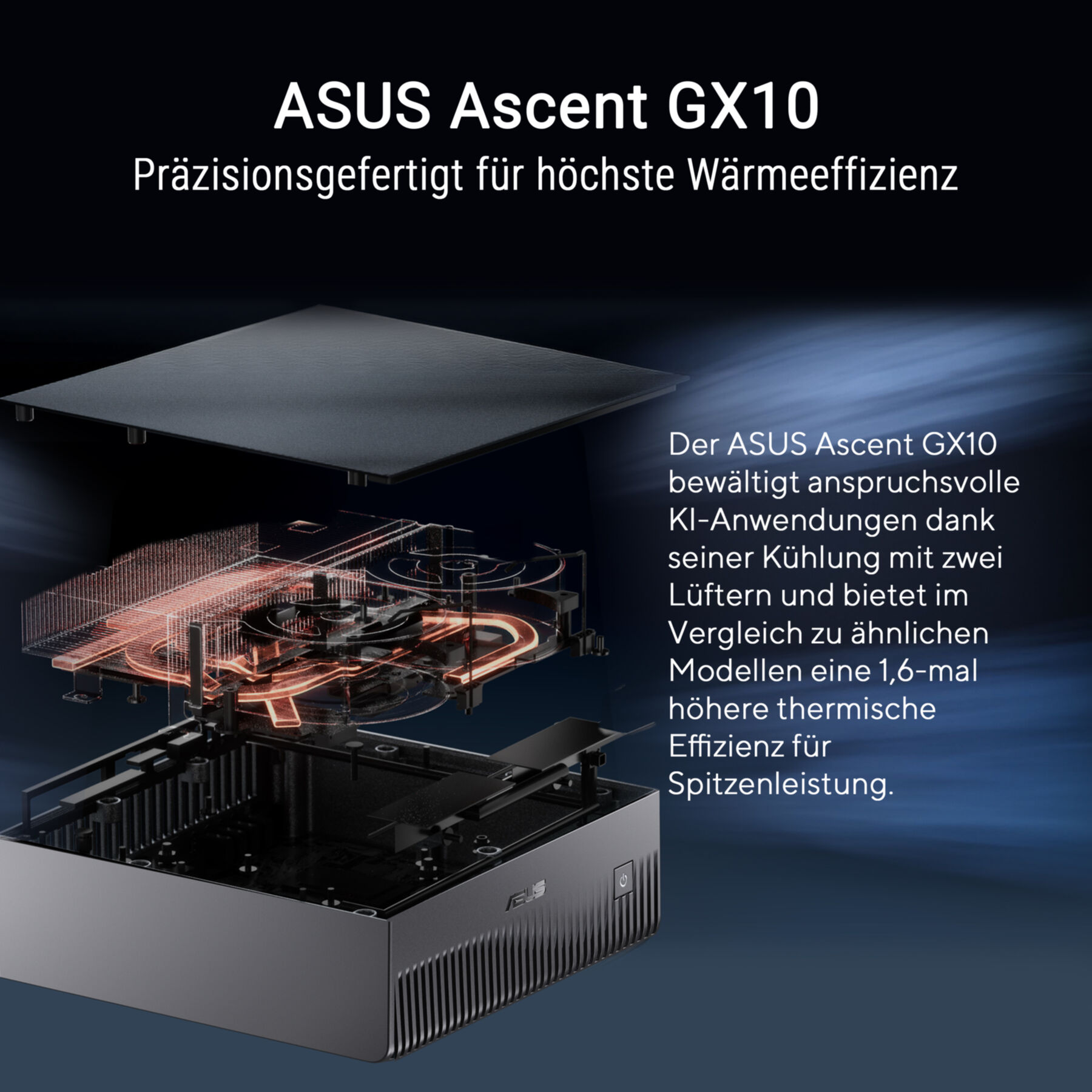 Asus Ascent GX10-GG0026BN - MINI PC- Stellar Gray (inklusive Gema)