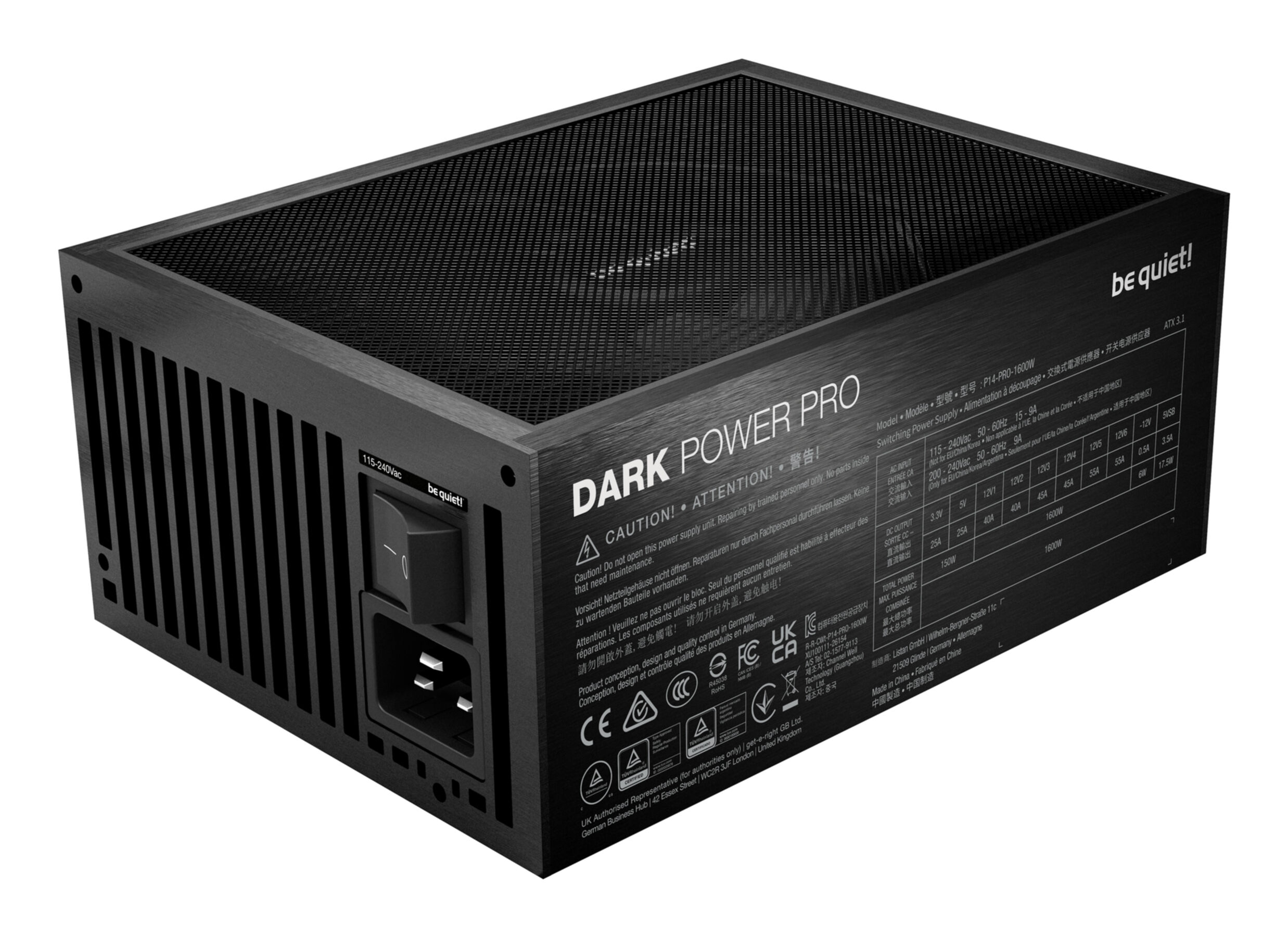 PC- Netzteil Be Quiet Dark Power PRO 14 IO 1600W BP023EU