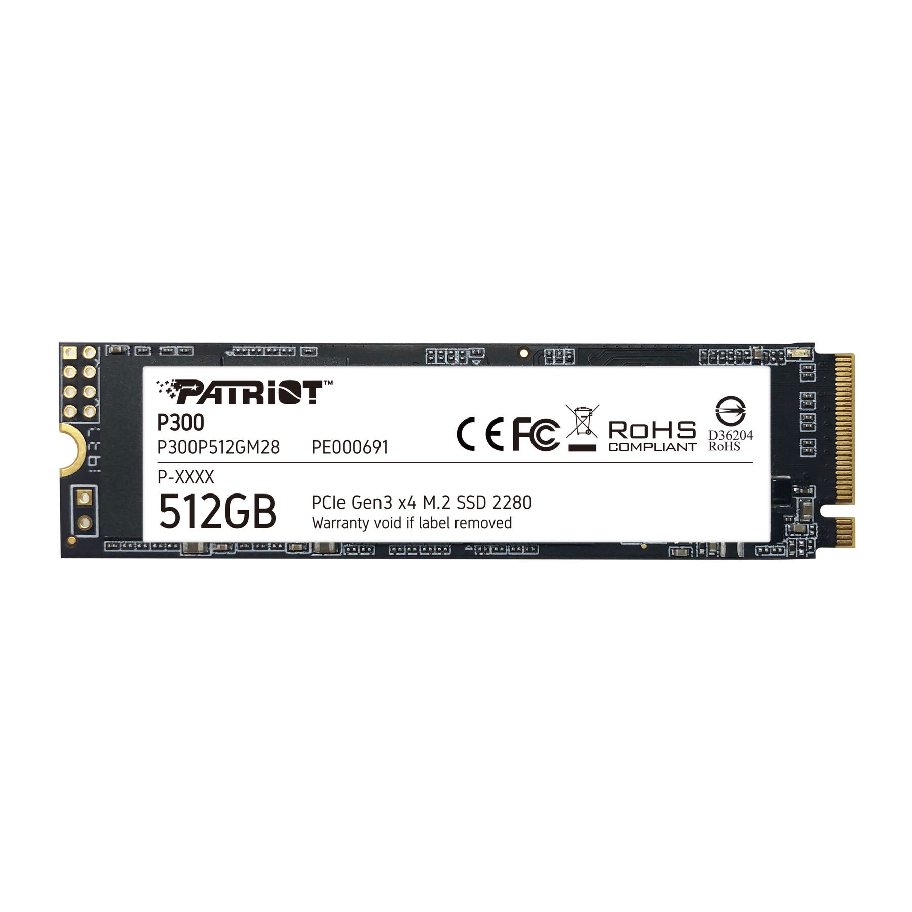 SSD Patriot P300 512GB M.2 PCIe 3.0 P300P512GM28 SSD Patriot P300 512GB M.2 PCIe 3.0 P300P512GM28
