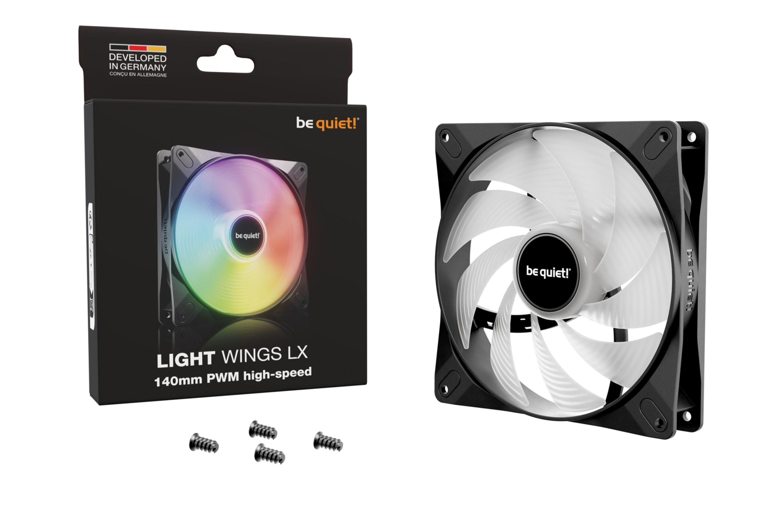 PC- Gehäuselüfter Be Quiet Light Wings LX 140mm PWM high-speed PC- Gehäuselüfter Be Quiet Light Wings LX 140mm PWM high-speed