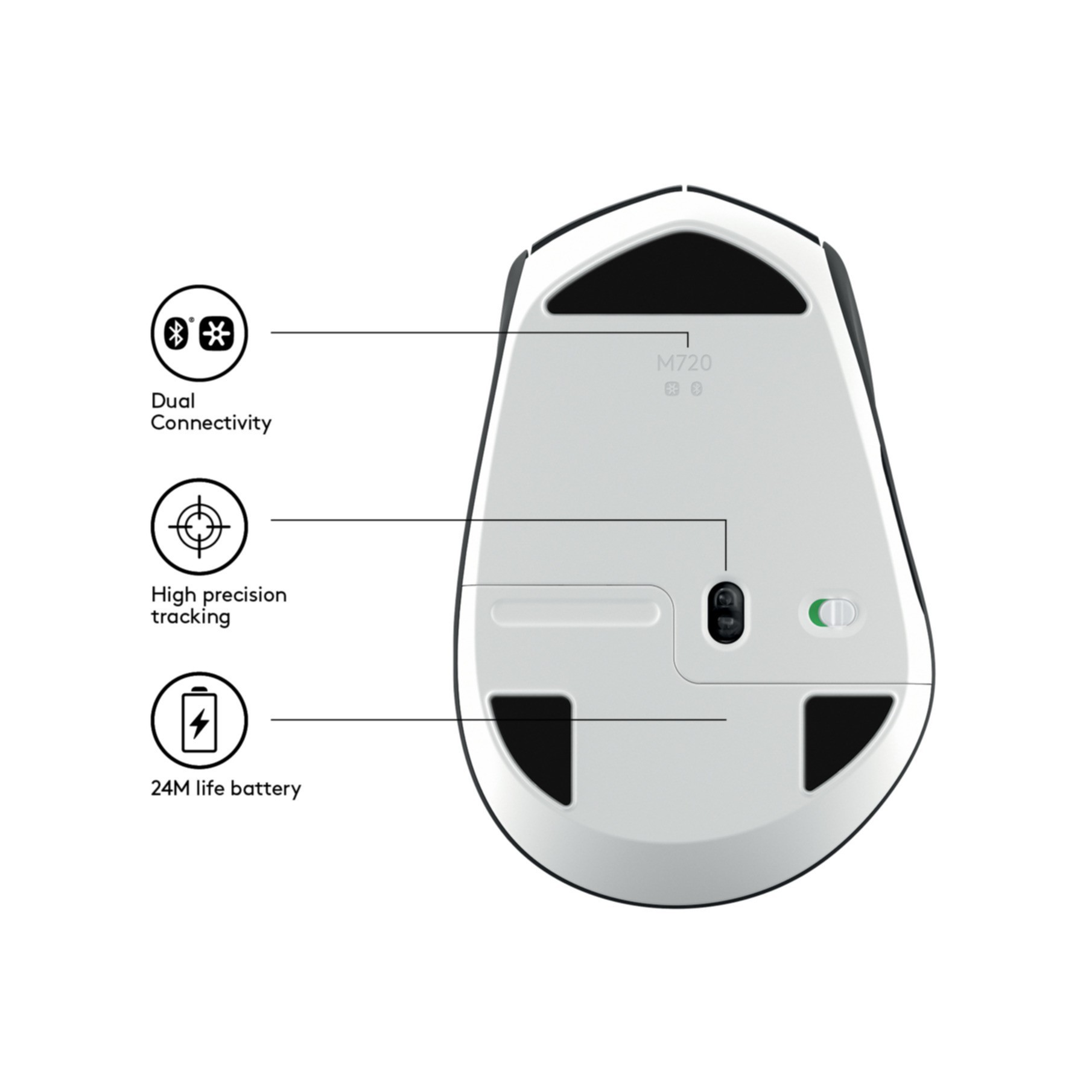 Mouse Logitech M720 Triathlon schwarz (910-004791) [B-Ware]