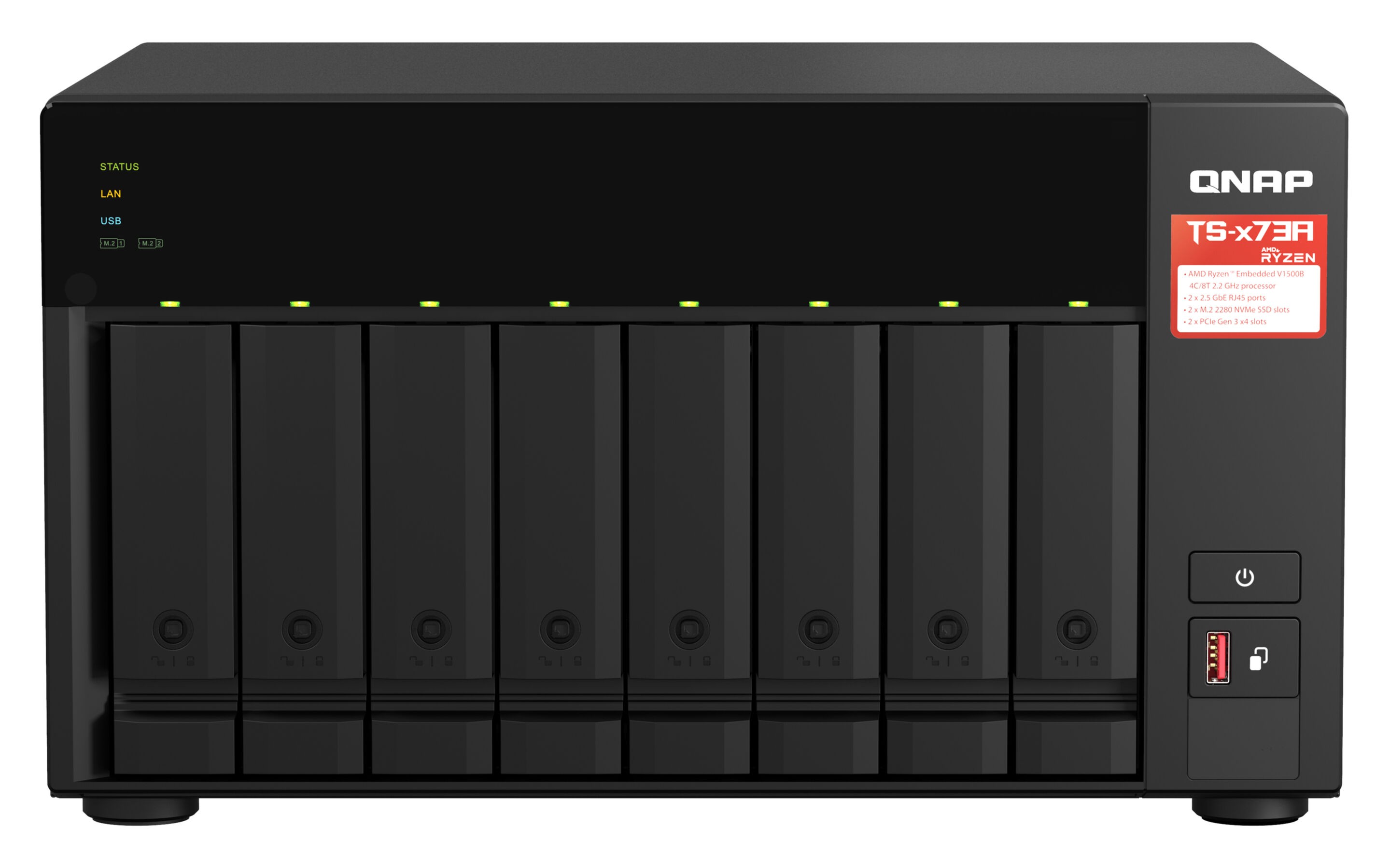 NAS Server QNAP TS-873A-8G 8 Schächte - SATA 6Gb/s
