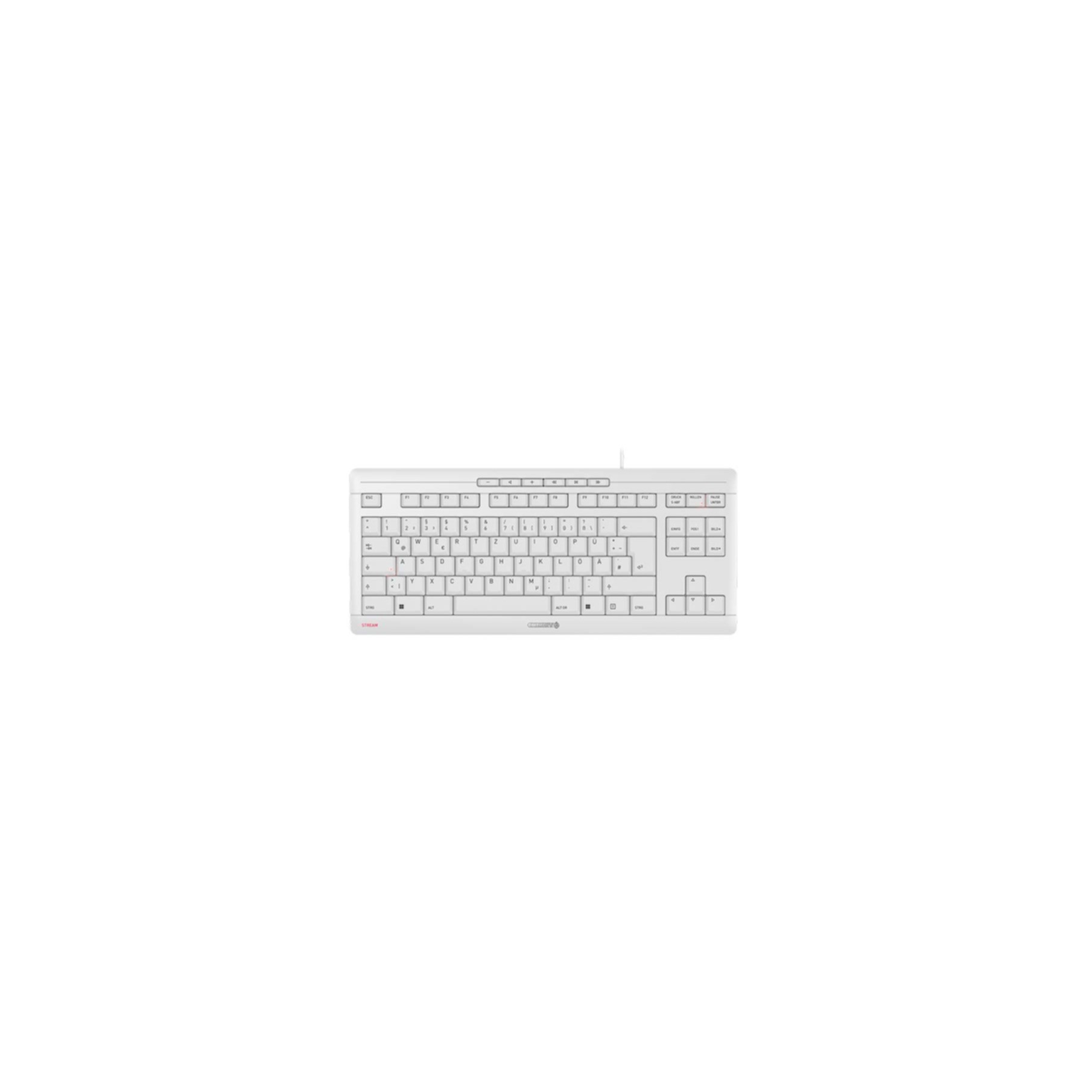 Keyboard Cherry STREAM KEYBOARD TKL (JK-8600DE-0) - USB - Weiß [B-Ware]